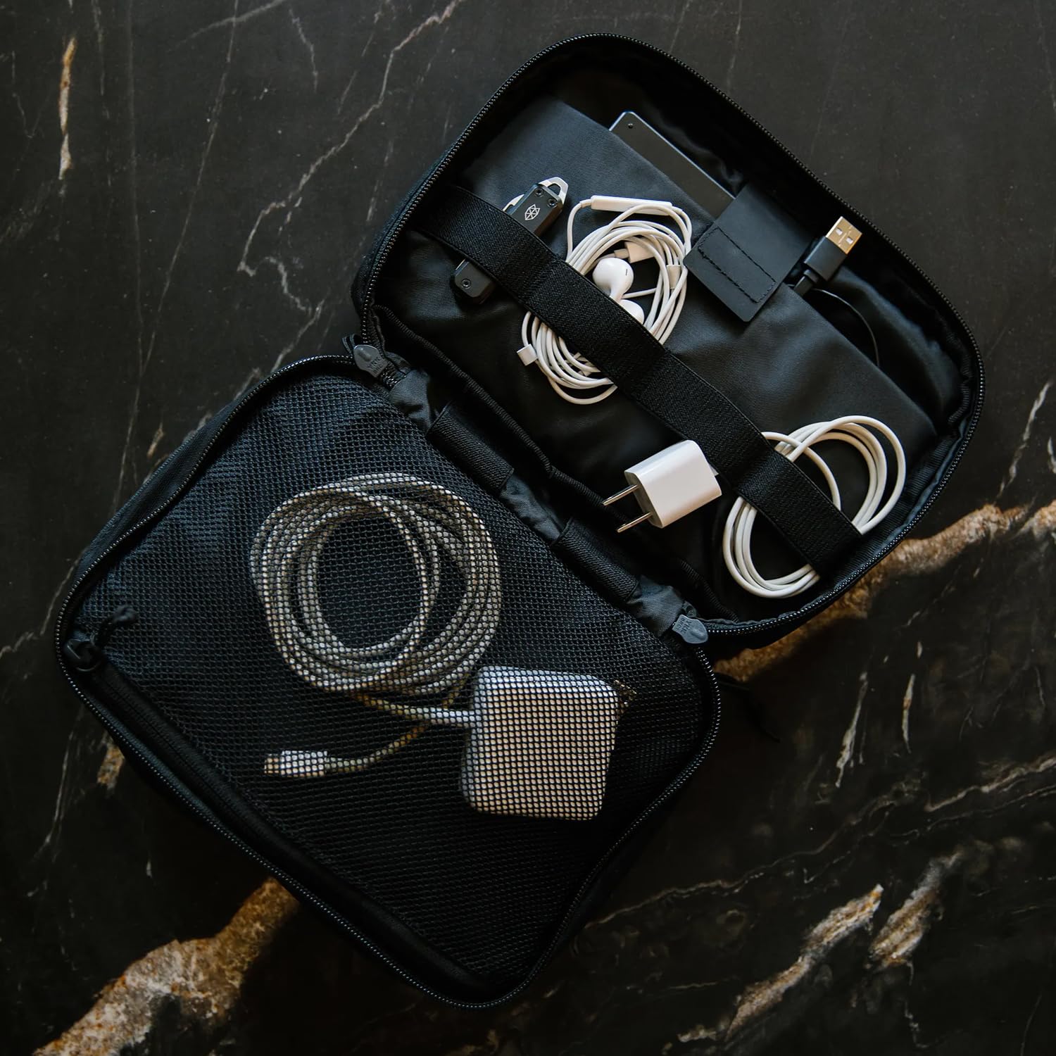 Topo Designs Tech Case - Durable EDC Organizer for Phone, Keys, Cards & Glasses | Dual Compartment Storage | Perfect for Travel, Work & Outdoor Adventures