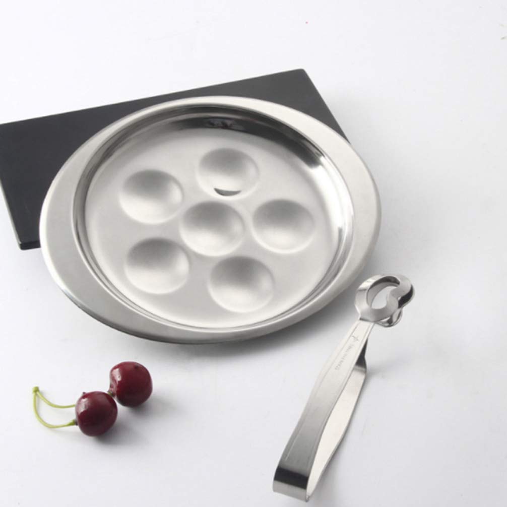 Cabilock 6-Piece Snail Dish Set - Escargot Plates & Baking Dishes for French Cuisine | Durable Ceramic Snail Tableware for Restaurants, Dinner Parties & Home Cooking