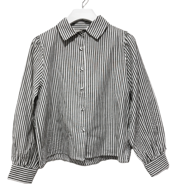 ATELIER PARSMEI Long Sleeve Scalloped Collar Shirt for Women (Sizes 12-20Y) - Elegant Office Wear & Casual Chic Outfits