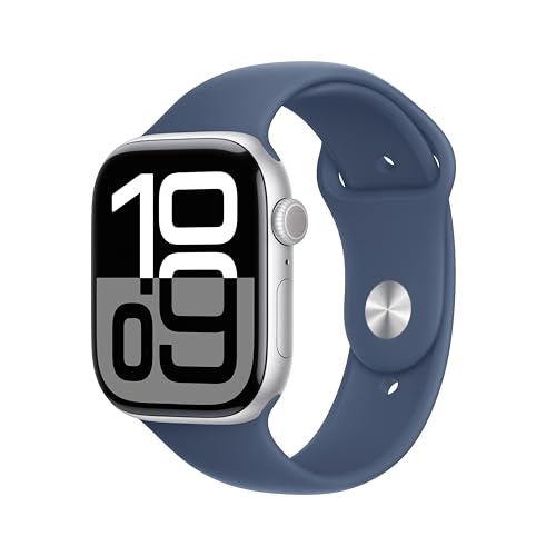 Silver Aluminium Case with Denim Sport Band