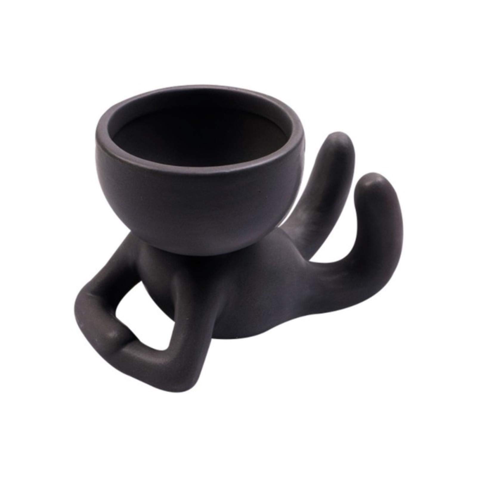 Creative Humanoid Ceramic Flower Pot - Succulent Planter & Home Decor for Garden, Office, Desktop - Unique Handmade Ceramic Crafts for Plants, Flowers, and Indoor/Outdoor Decor