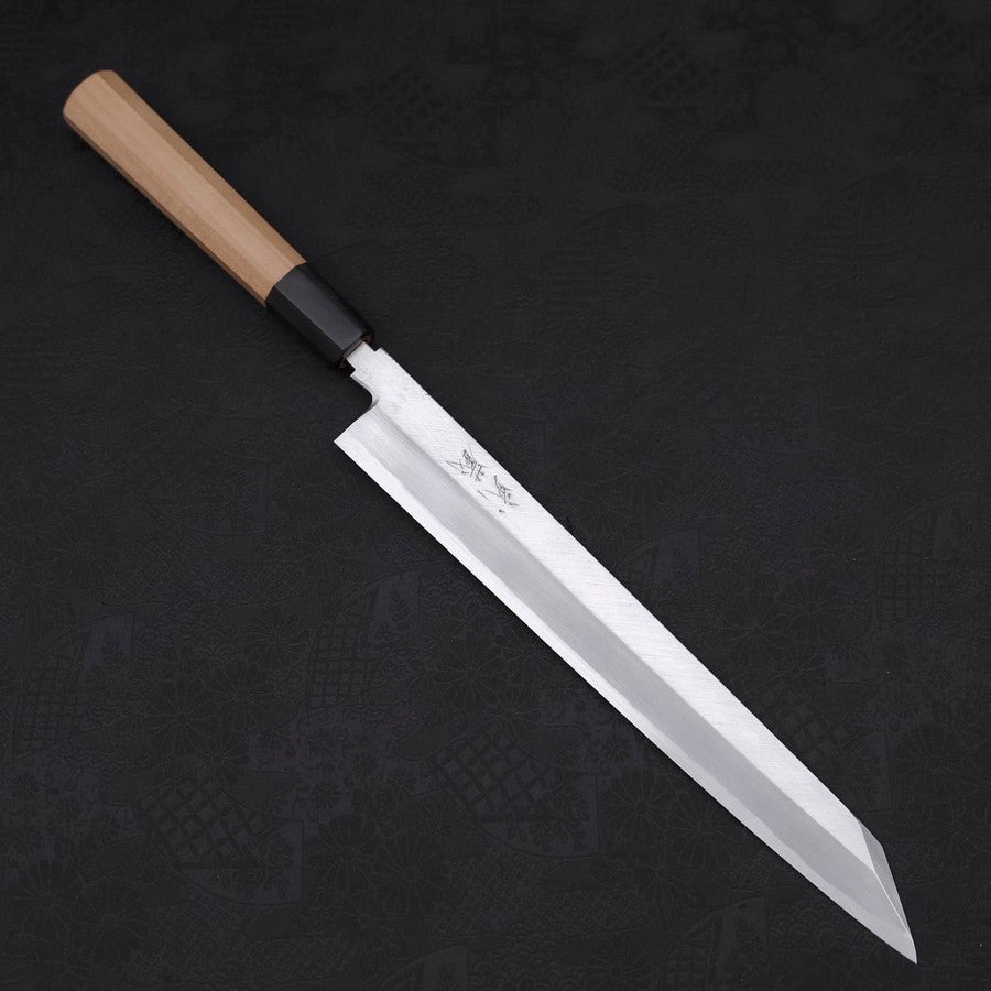 Yanagi Kiritsuke Japanese Chef Knife - White Steel #2 with Kasumi Finish & Buffalo Magnolia Handle (270mm) - Perfect for Sushi, Sashimi & Precision Cutting