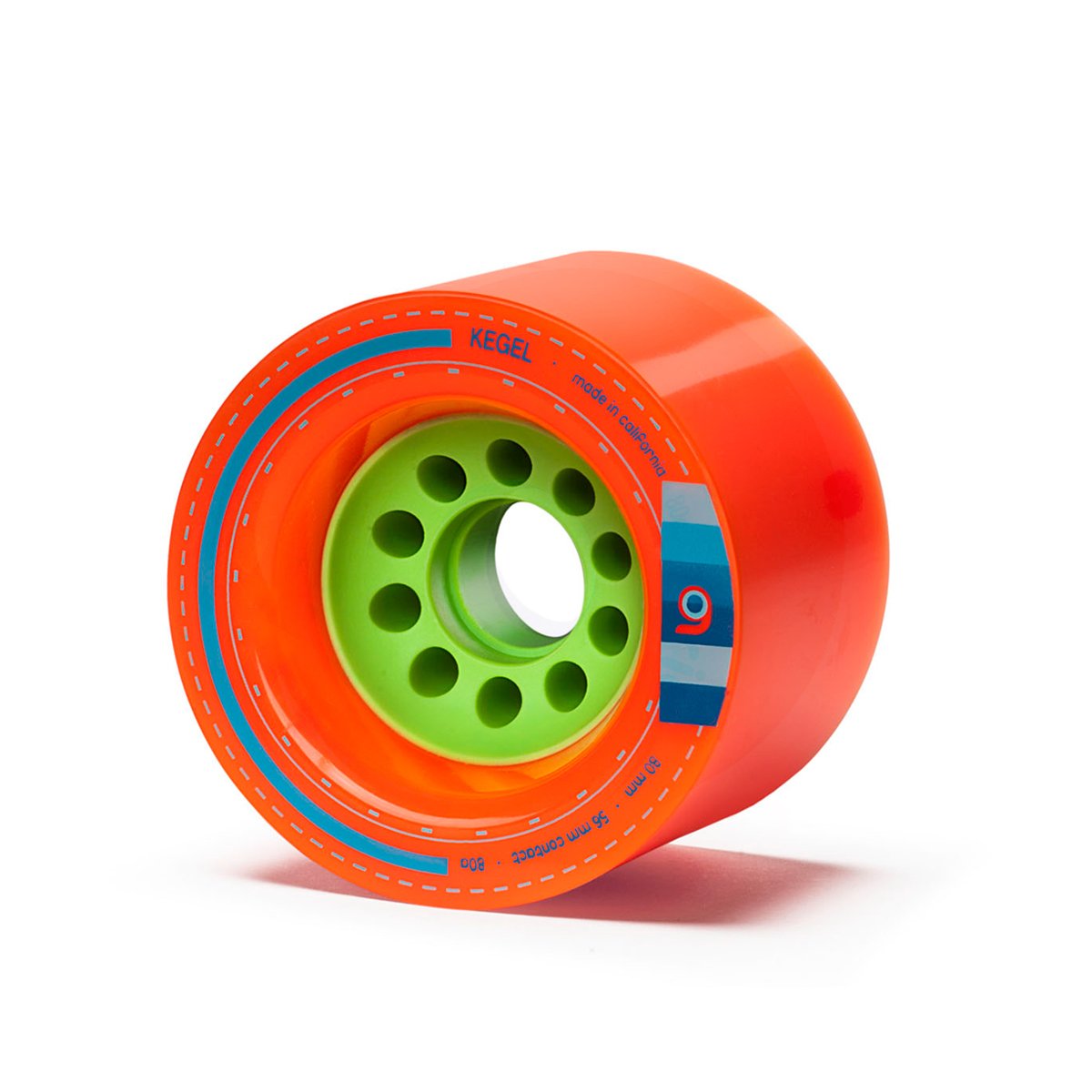 Orangatang Kegel 80mm 80a Longboard Wheels - High Performance Cruising & Downhill Skateboard Wheels for Smooth Rides on Rough Pavement