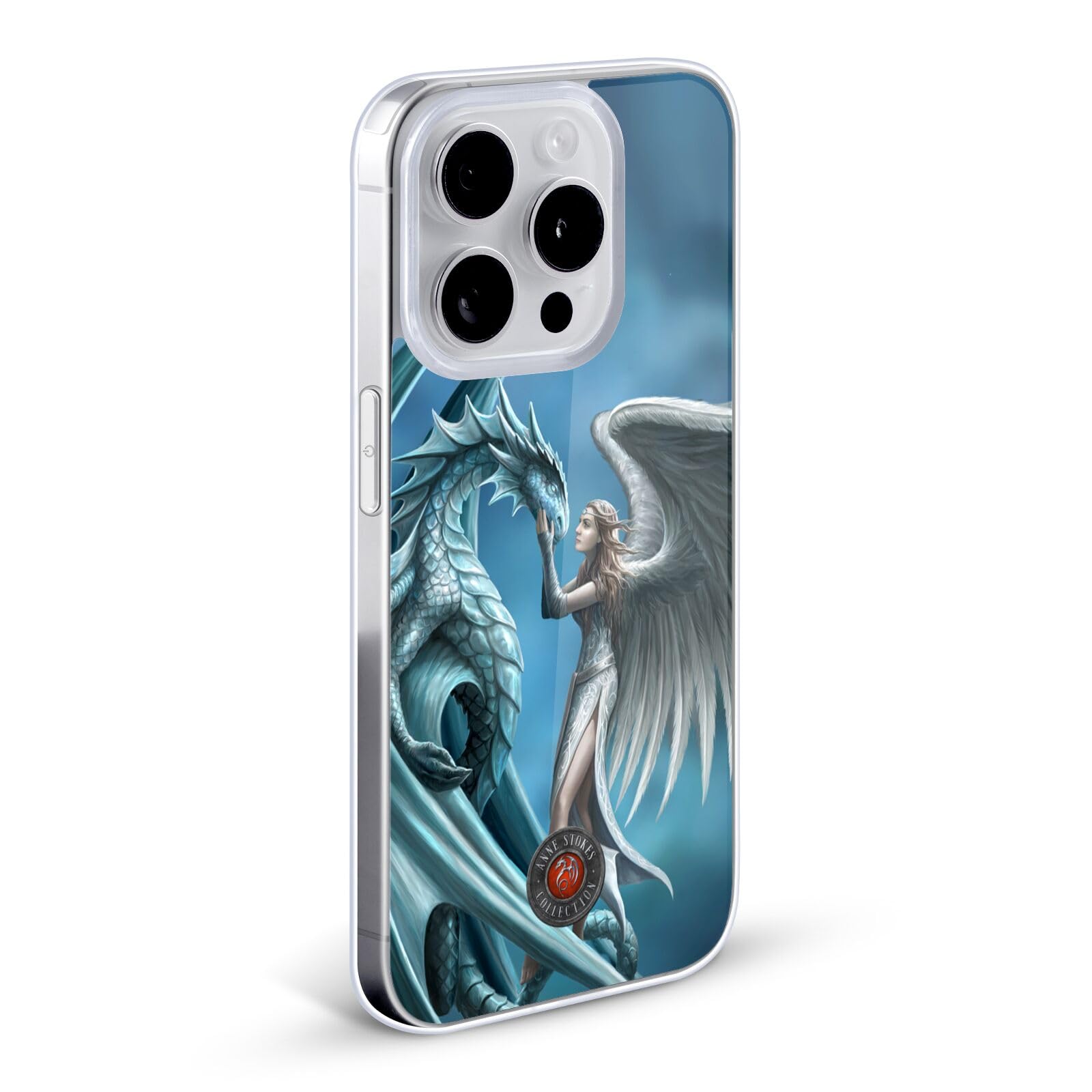 Officially Licensed Anne Stokes Silverback Dragon Friendship Soft Gel Case for Apple iPhone 12 Pro Max - Protective Phone Cover with Unique Art Design, Perfect for Fantasy Lovers & Gift Giving