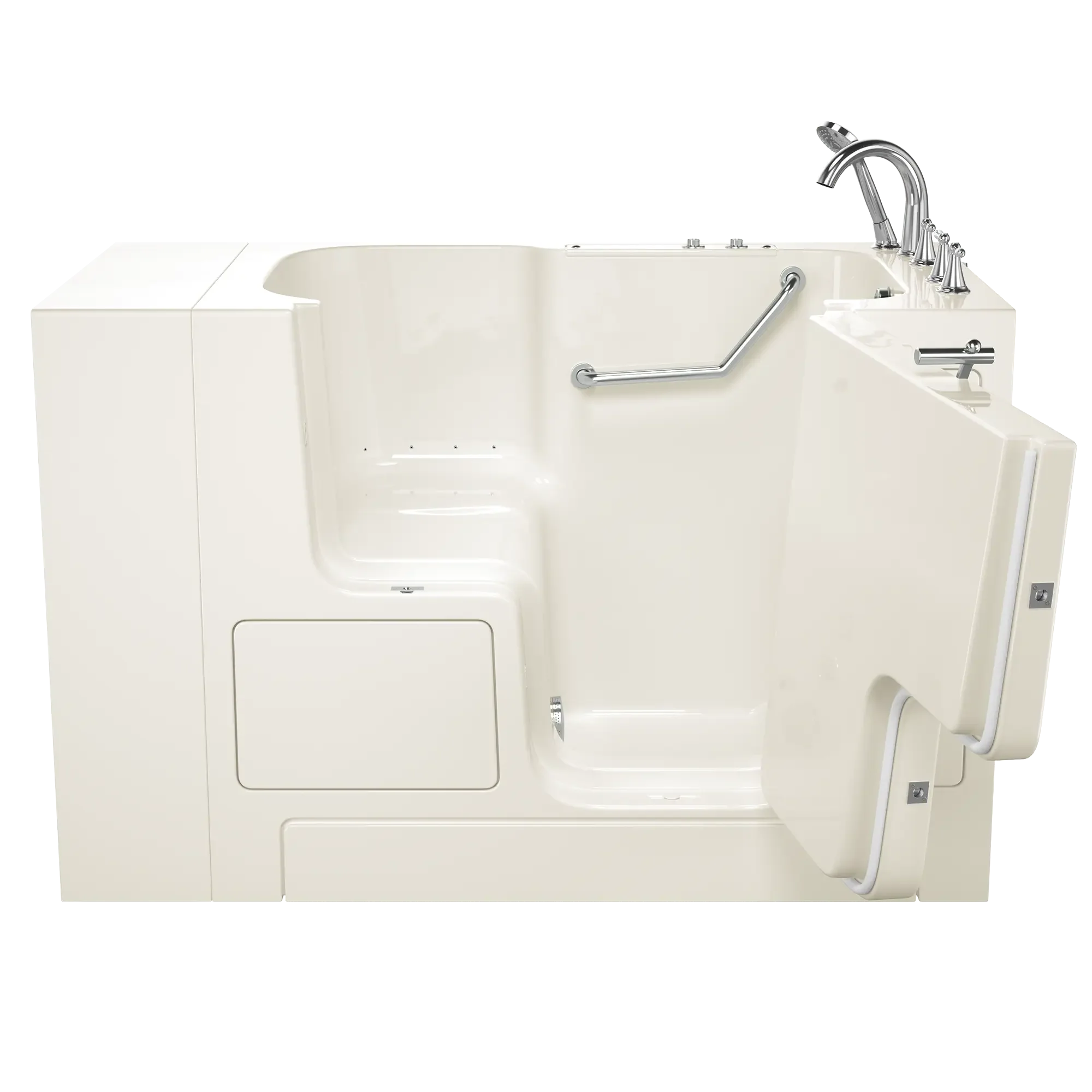 32 x 52 Inch Gelcoat Walk-in Bathtub with Air Spa System & Faucet - Right Hand Drain - ADA Compliant Accessible Tub for Elderly & Mobility Support - Perfect for Relaxation & Hydrotherapy at Home