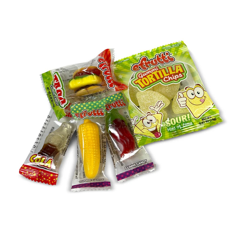 Efrutti Gummy Taco Candy - 2.7oz Resealable Bag - Fun Taco-Shaped Gummies for Parties, Snacking & Taco Tuesday Celebrations