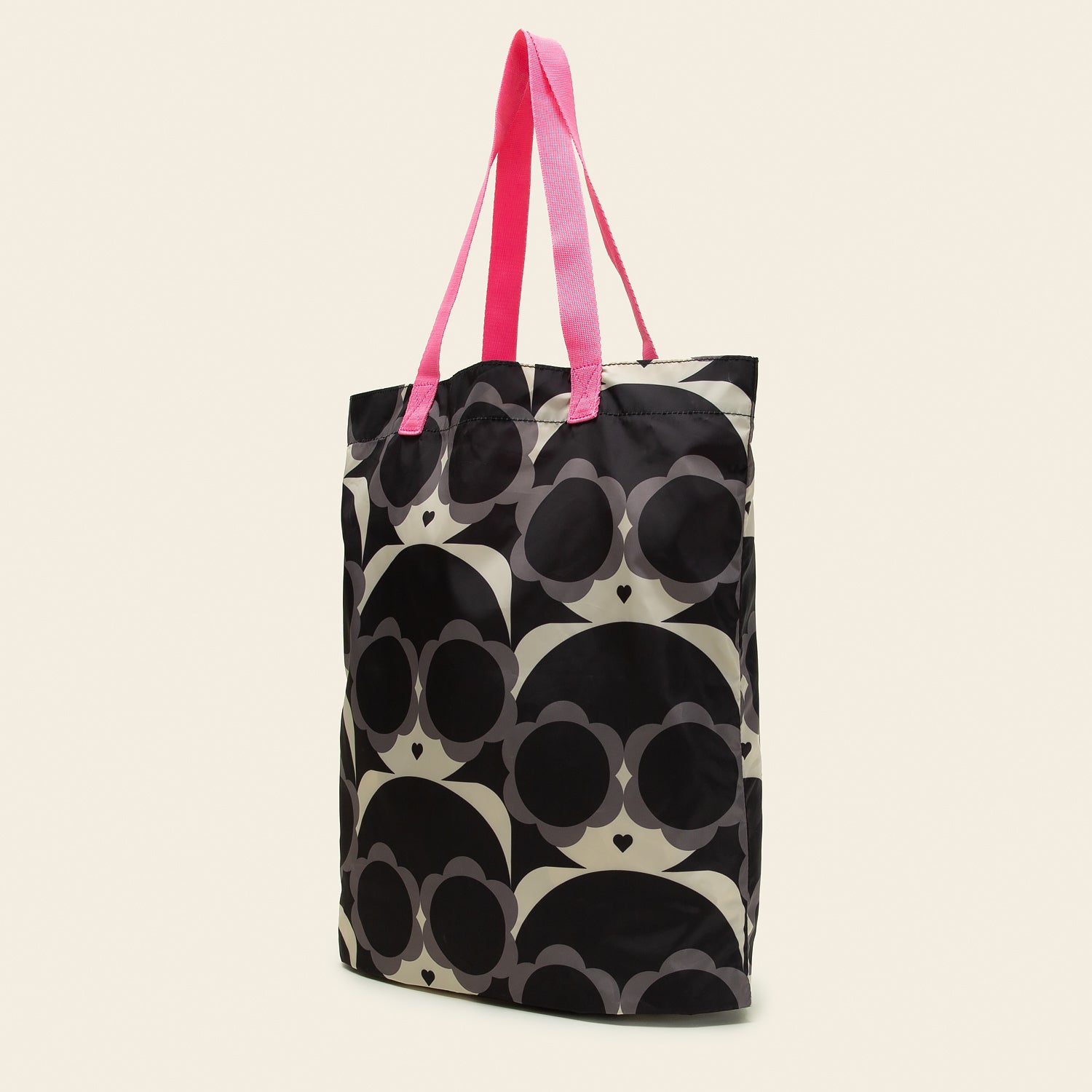 2 Pack Packaway Bags - Lola Black | Foldable Storage Bags for Travel, Gym & Home Organization | Compact & Durable Reusable Tote Bags