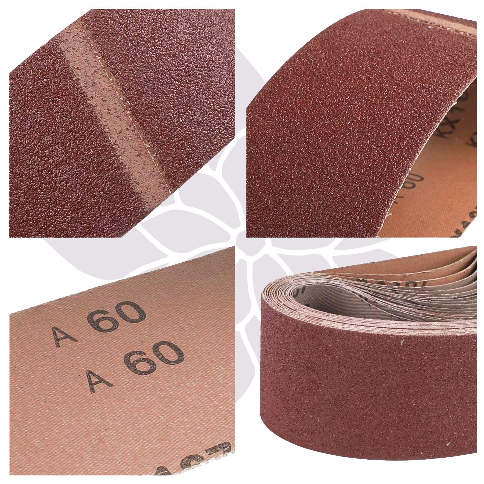 10-Pack Aluminum Oxide Sanding Belts 2 x 72 Inch - 50 x 1800MM Assorted Grits for Belt Sander - Woodworking, Metal Polishing & DIY Projects - Durable Abrasive Grinder Belts for Smooth Finishing