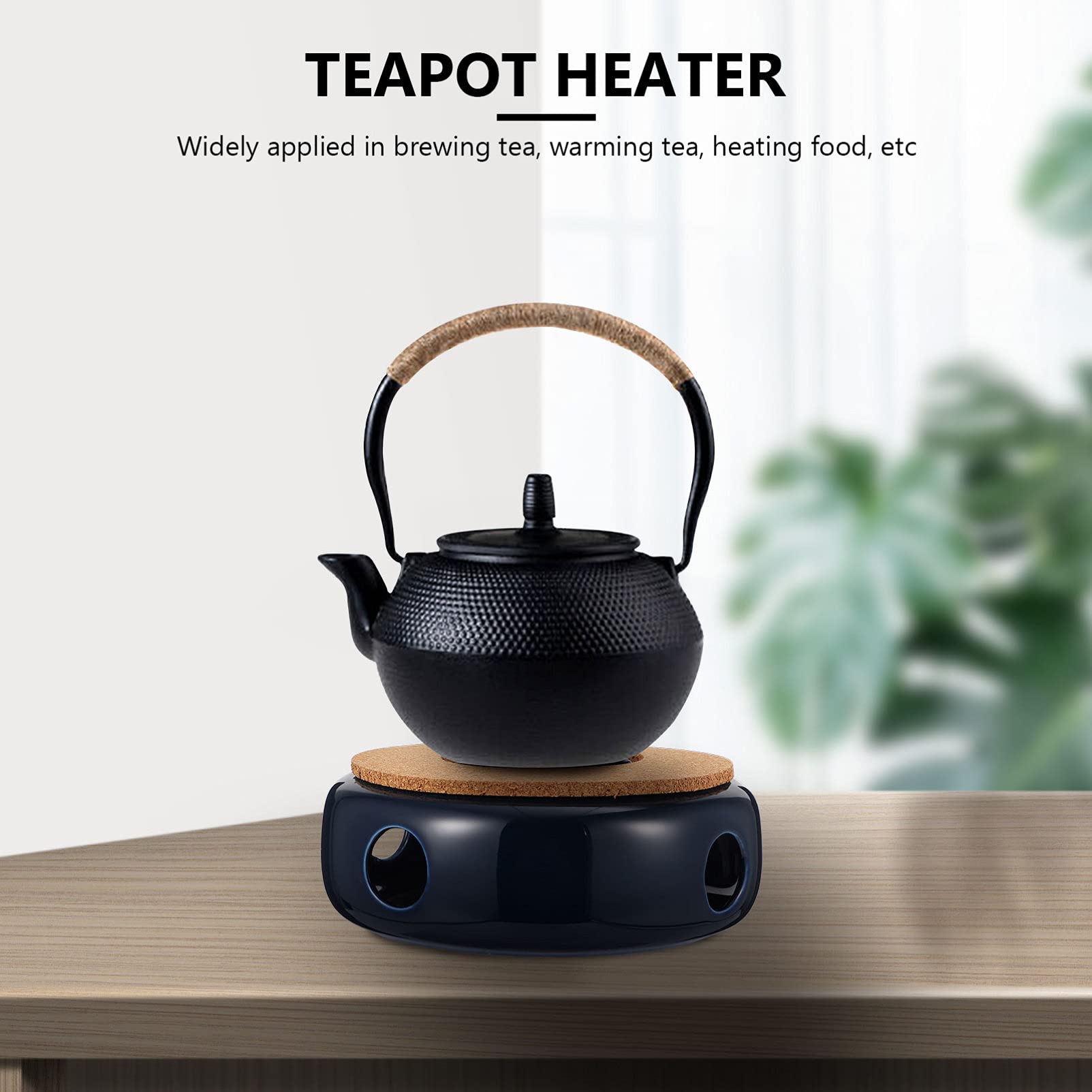 1pc Ceramic Tea Warmer Stove with Candle Holder - Portable Teapot Heater for Tea Lovers, Perfect for Home, Office, and Outdoor Tea Parties