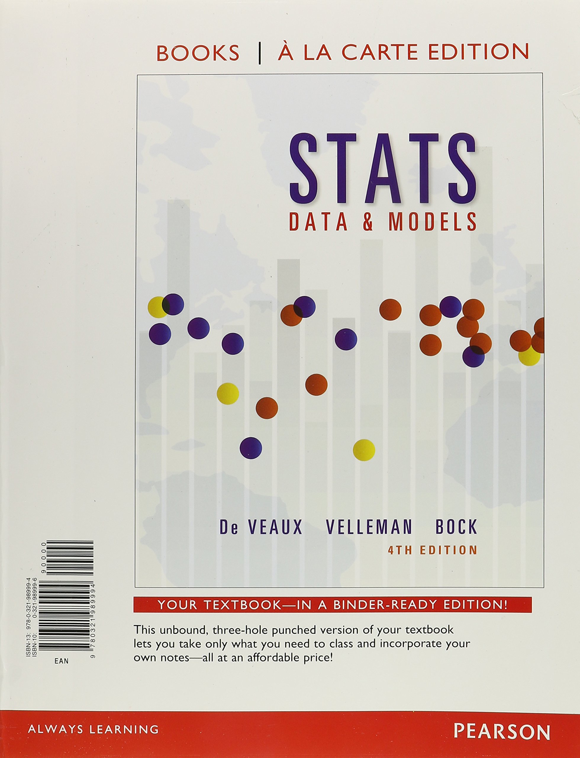 Stats: Data and Models, Books a la Carte Edition - Essential Statistics Textbook for College Students & Researchers | Perfect for Classroom Learning, Self-Study & Data Analysis Projects