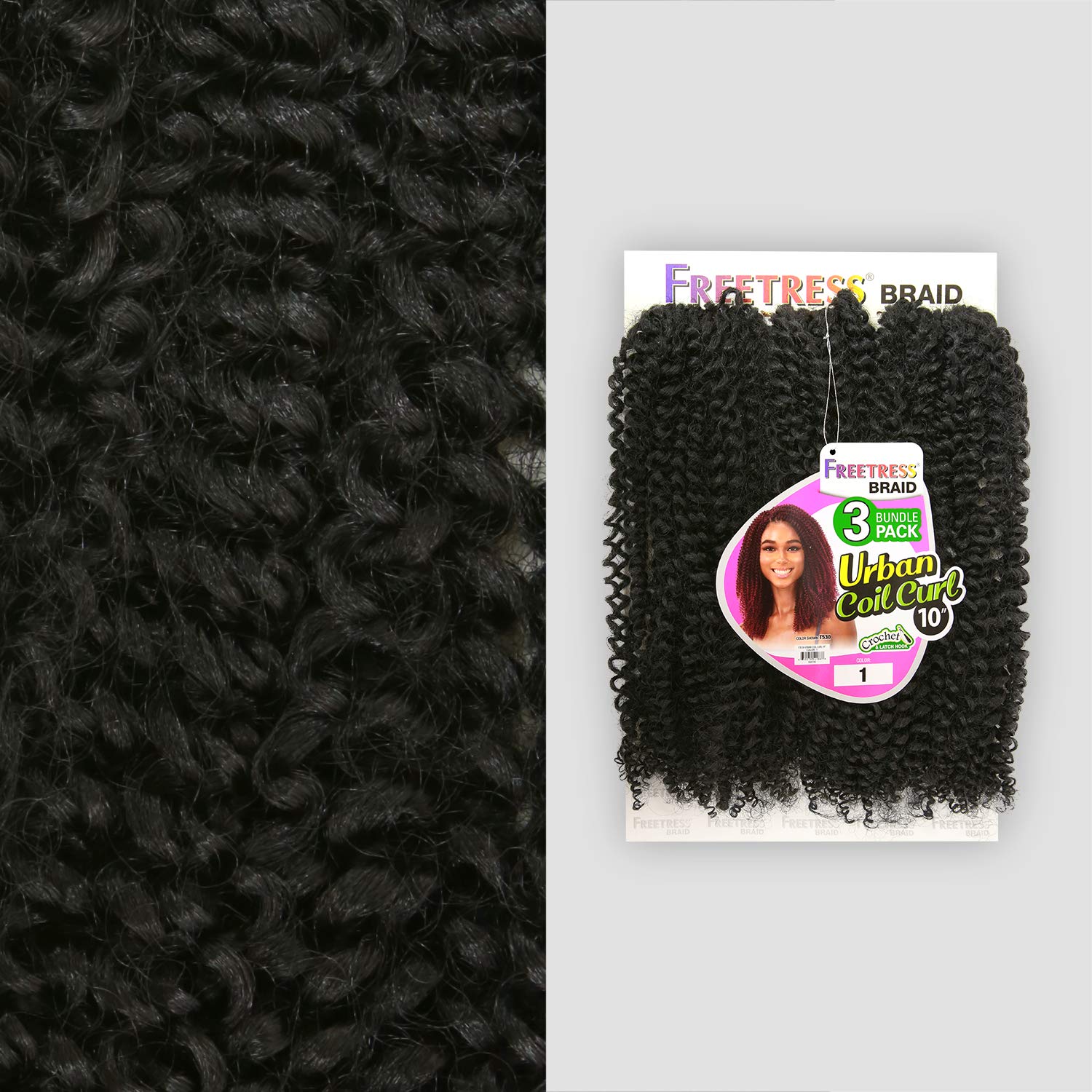 FreeTress Crochet Braids 3X Urban Coil Curl 10