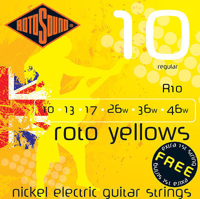 Rotosound R10 Regular Electric Guitar Strings - Premium Nickel Wound for Rock, Blues & Jazz - Perfect for Fender, Gibson & More