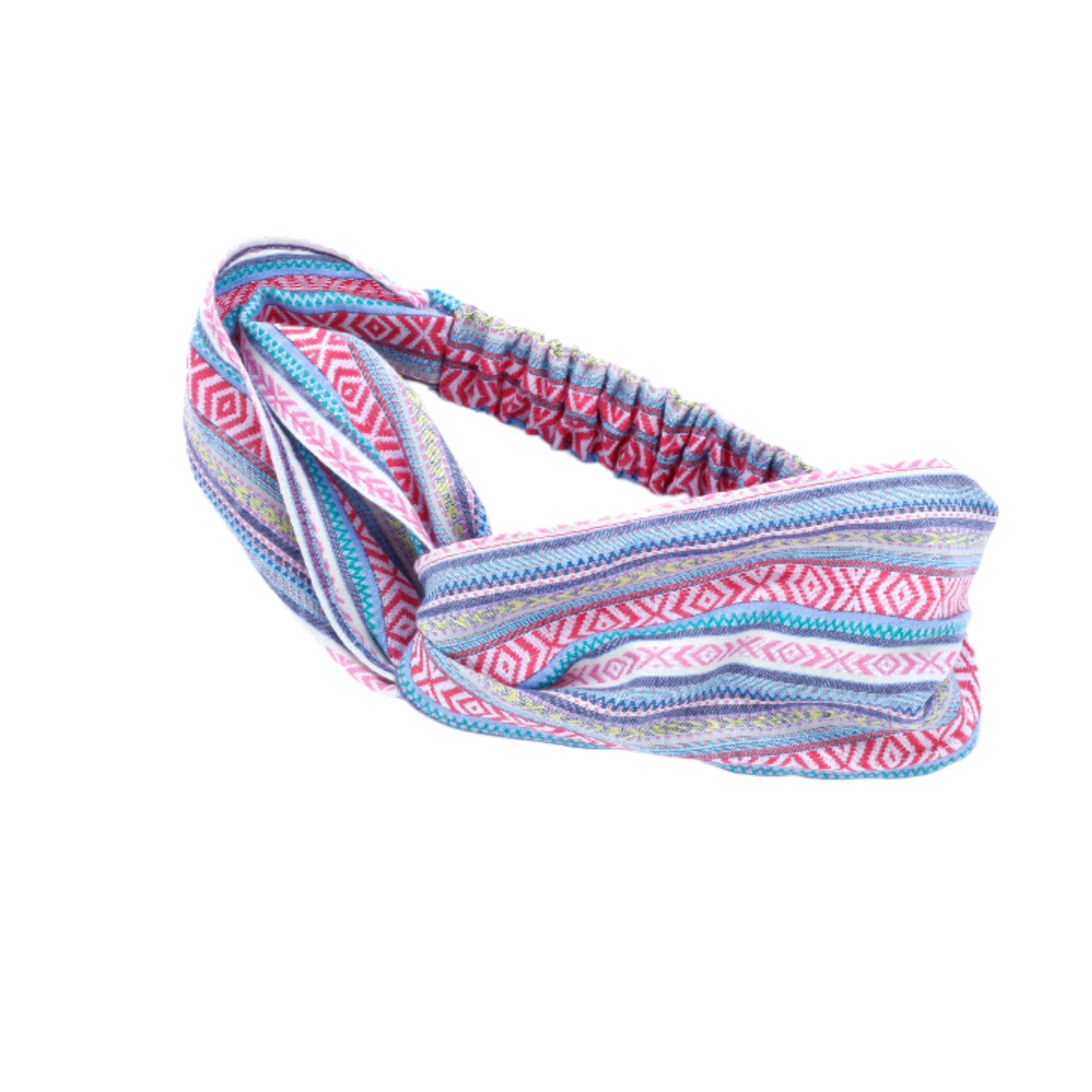 Stylish Girls' Turban Headwrap in Blue & Red - Soft & Comfortable Hair Accessory for Kids, Perfect for School, Playdates & Special Occasions