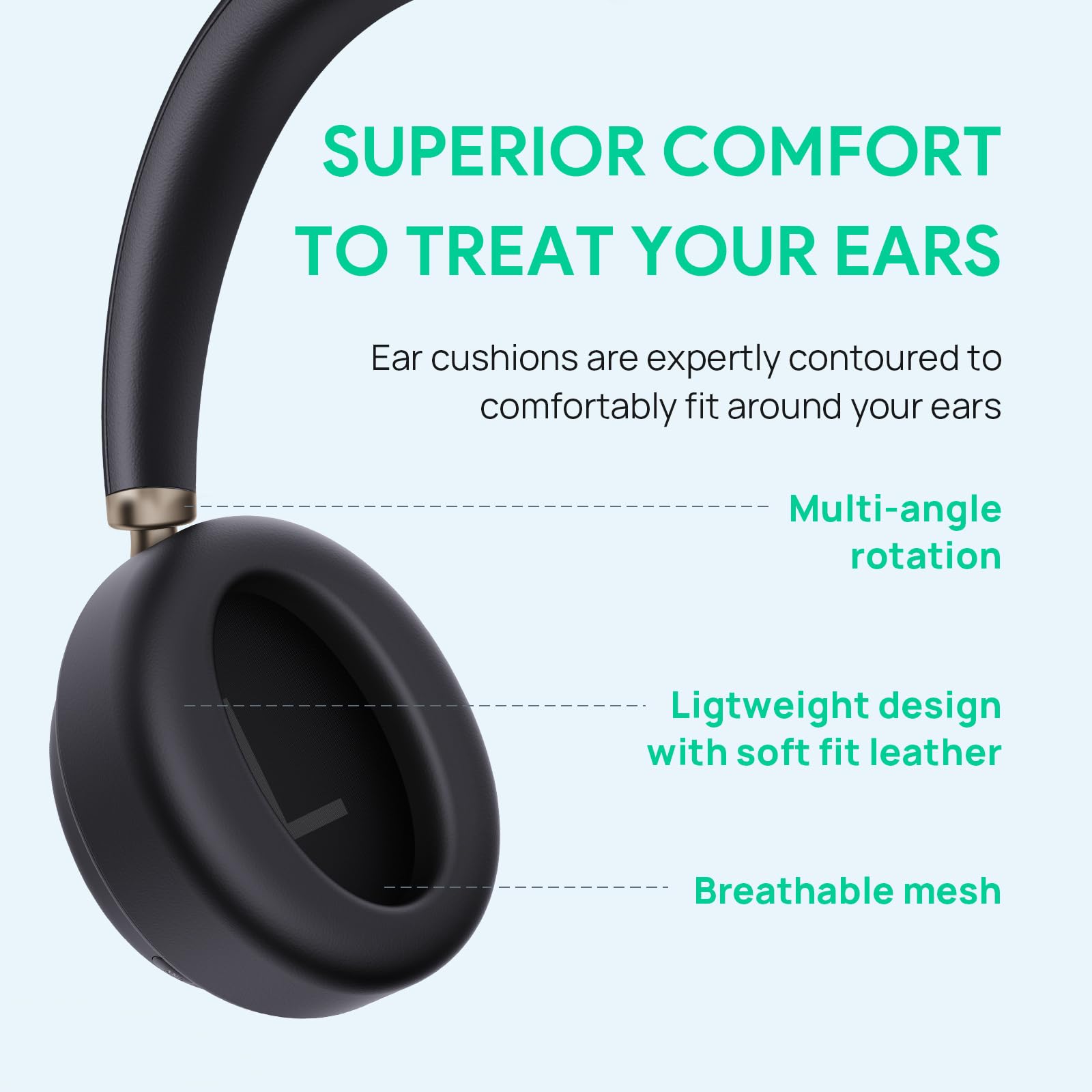 Yealink BH76 Plus Wireless Bluetooth Headset with ANC Microphone - Teams Certified Noise Cancelling Headphones for PC, Mac & Mobile - Perfect for Remote Work, Call Centers & Online Meetings