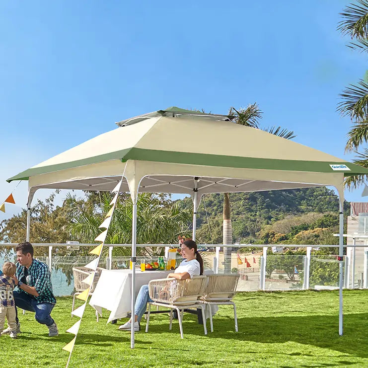 12' x 12' Instant Pop Up Canopy Tent with Carry Bag - Portable Outdoor Shelter for Camping, Beach, Picnics & Backyard Parties