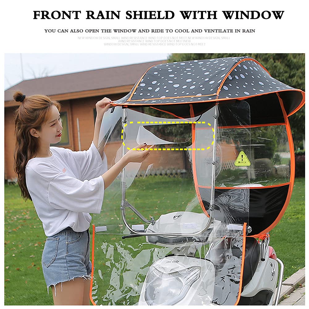 Waterproof Scooter Cover - HD Transparent Windproof & Rainproof Sunshade for Electric Bikes & Scooters | Outdoor Commuting & Parking Protection - A-Green