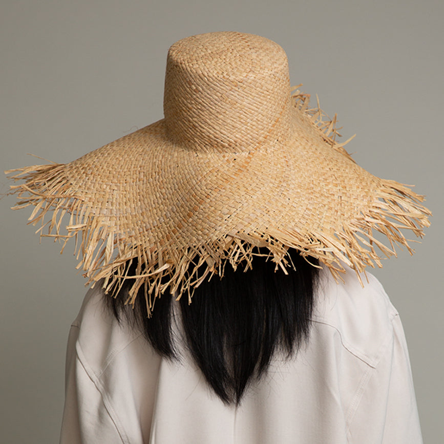 Valentina Raffia Wide Brim Sun Hat for Women - UPF 50+ UV Protection, Summer Beach Hat, Boho Straw Hat for Outdoor, Travel, and Vacation