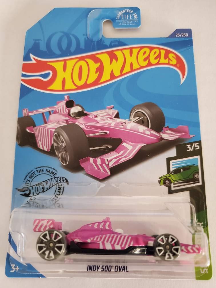 Hot Wheels 2020 Speed Blur Indy 500 Oval Die-Cast Car - Limited Edition Pink 25/250 - Collectible Racing Toy for Kids & Adults - Perfect for Display, Play & Racing Scenes