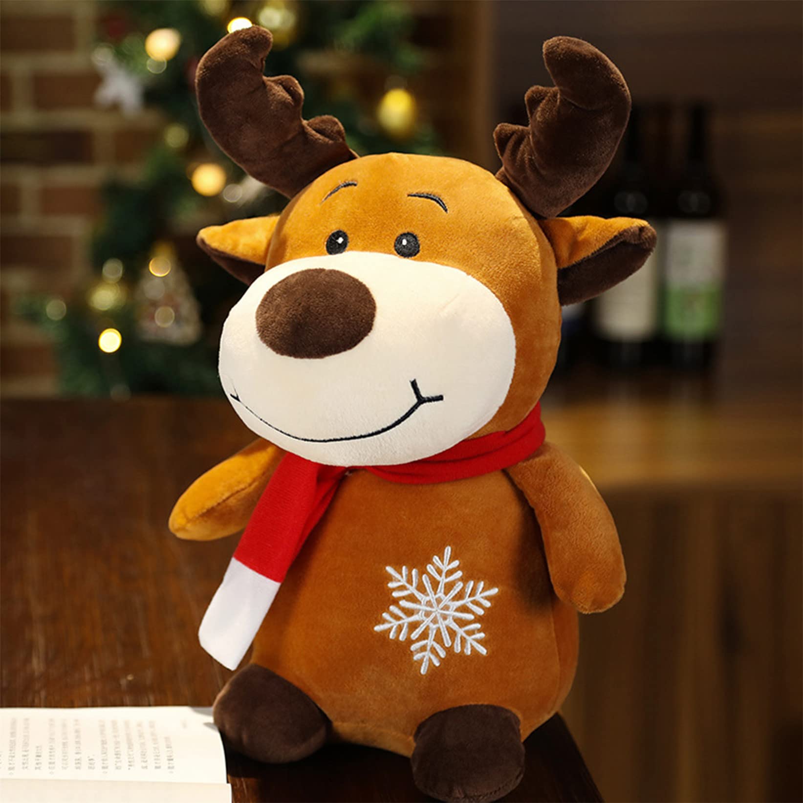 YIFUO Christmas Plush Toys Set - 23Cm Santa Claus, Reindeer & Snowman Stuffed Animals, Soft Plush Dolls for Kids Birthday Party Decorations | Perfect for Holiday Gifts, Nursery Decor and Christmas Tree Ornaments