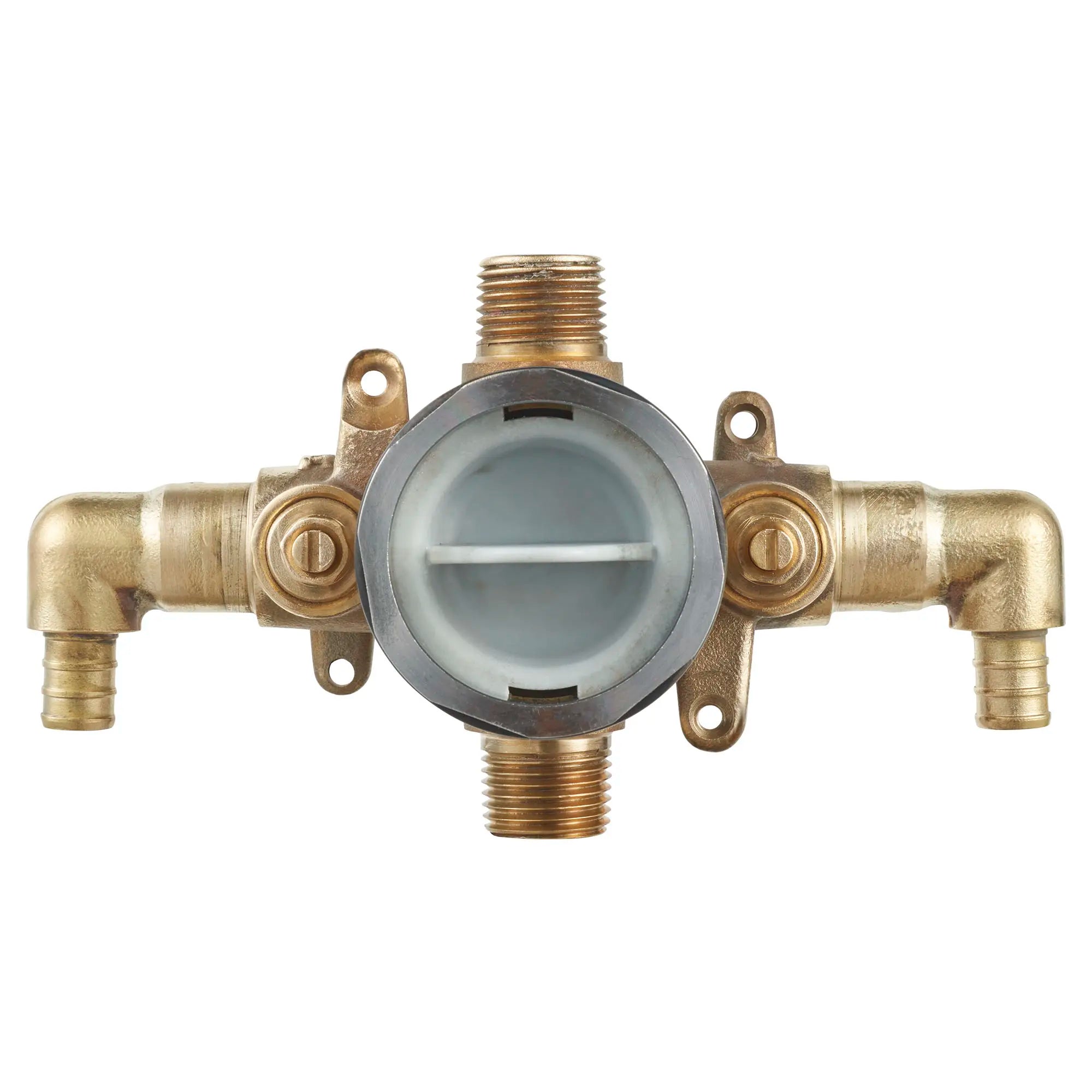 Flash® Universal Shower Rough-In Valve with PEX Inlet Elbows - Compatible with Crimp Ring System & Screwdriver Stops - Perfect for Bathroom Remodeling and Plumbing Installations