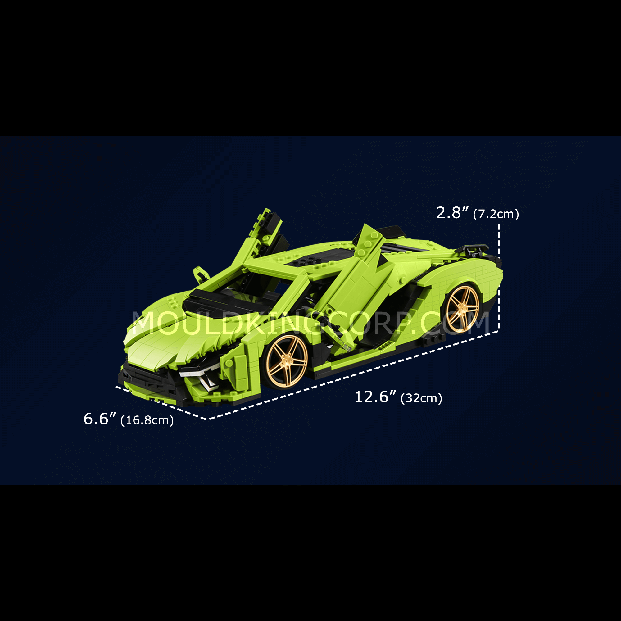 Mould King 10011 Italian Bull SAI Sports Car Model Building Set - 1,168 PCS DIY Bricks for Adults & Teens | Perfect for Home Decoration, Gift Ideas & STEM Learning Activities
