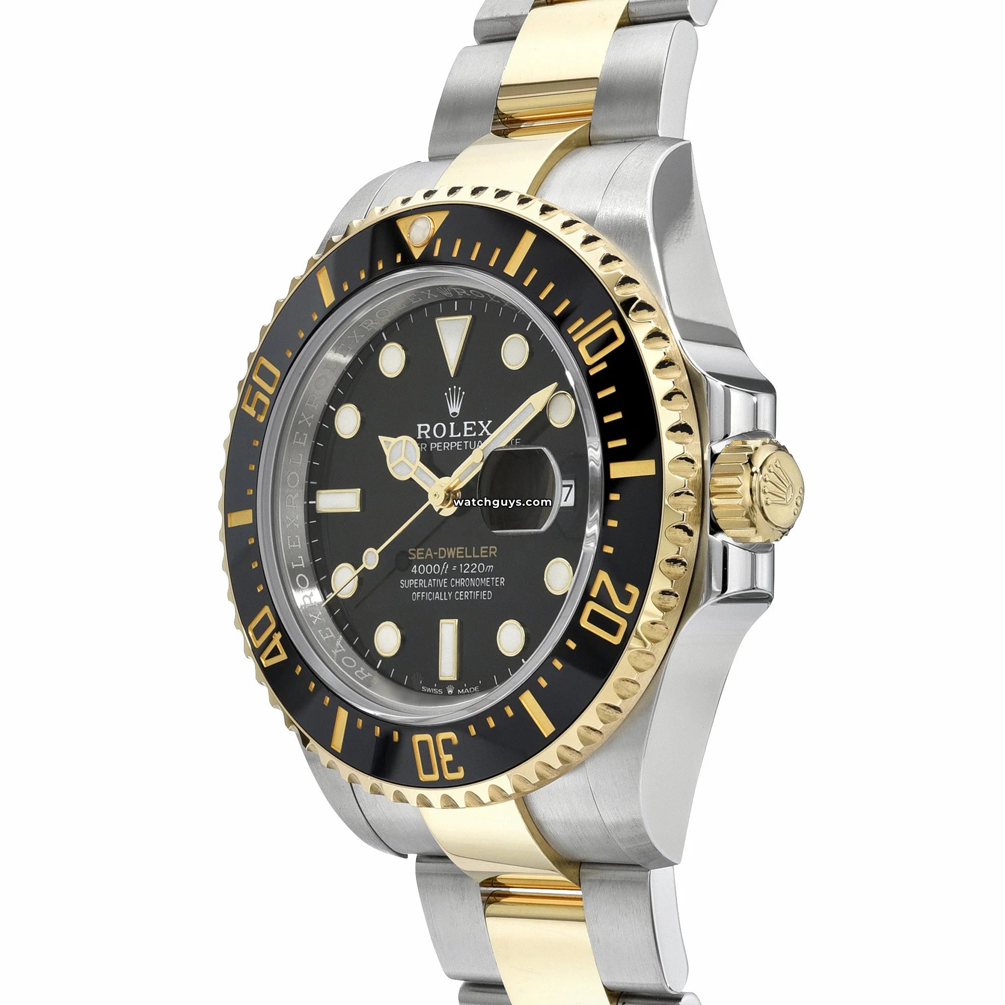 Rolex Sea-Dweller 126603 Two-Tone Black & Gold Men's Luxury Dive Watch - Perfect for Professional Diving, Water Sports & Formal Occasions