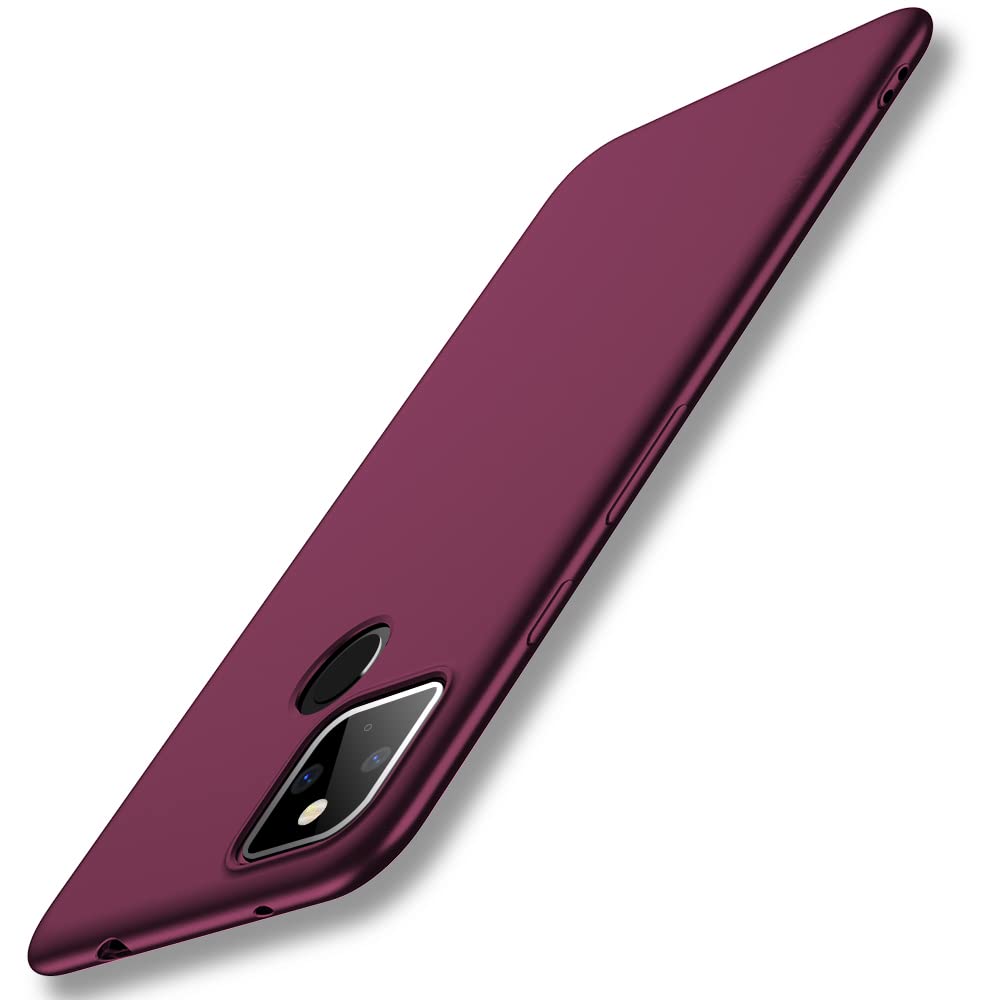 Google Pixel 5A 5G Case - Ultra Thin Slim Fit Guardian Series | Soft Flexible TPU Matte Finish Protective Cover | Lightweight Shockproof Phone Case for Women & Men | Perfect for Work, Travel & Daily Use (Wine Red)