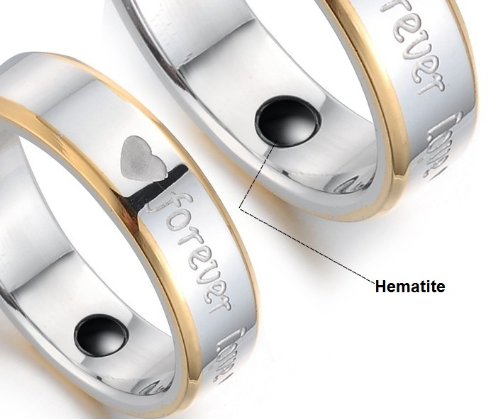His & Hers Titanium Magnetic Wedding Bands - 6mm & 4mm Korean Style Hematite Rings for Couples (Sizes 5-10) - Perfect Anniversary Gift