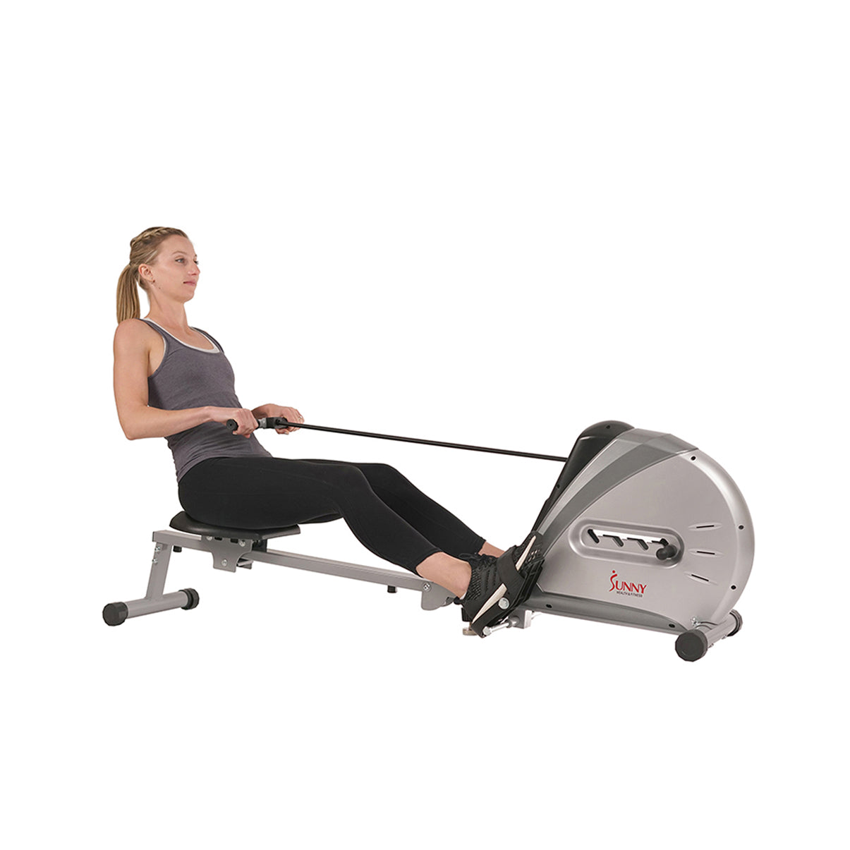 Elastic Cord Rowing Machine - Adjustable Bungee Resistance Rower for Home Gym Workouts | Perfect for Cardio Training, Full-Body Exercise & Indoor Fitness