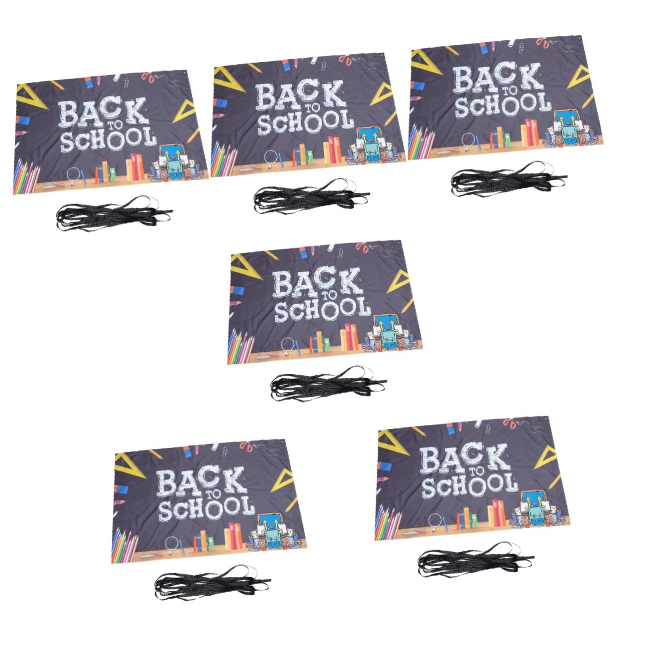 OSALADI 6-Piece School Season Banner Decor Set - Emblem Hangers for Classroom Backdrops, Bulletin Boards & School Spirit Displays - Perfect for School Events, PTA Meetings & Classroom Decorations