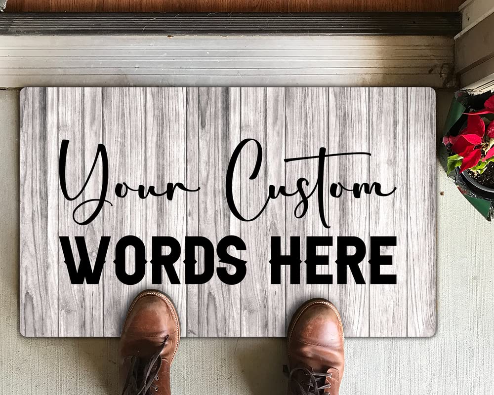 Custom Personalized Welcome Doormat - Durable Non-Slip Indoor/Outdoor Entryway Rug for High Traffic Areas - Front Door Mat for Patio, Porch & Home Decor - Perfect for Welcoming Guests & Protecting Floors