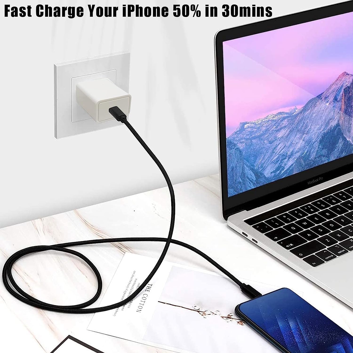 UL Certified 20W USB C Fast Wall Charger - PD Power Adapter Plug for iPhone 15/14/13, Samsung Galaxy, iPad & More | Perfect for Home, Office & Travel Charging