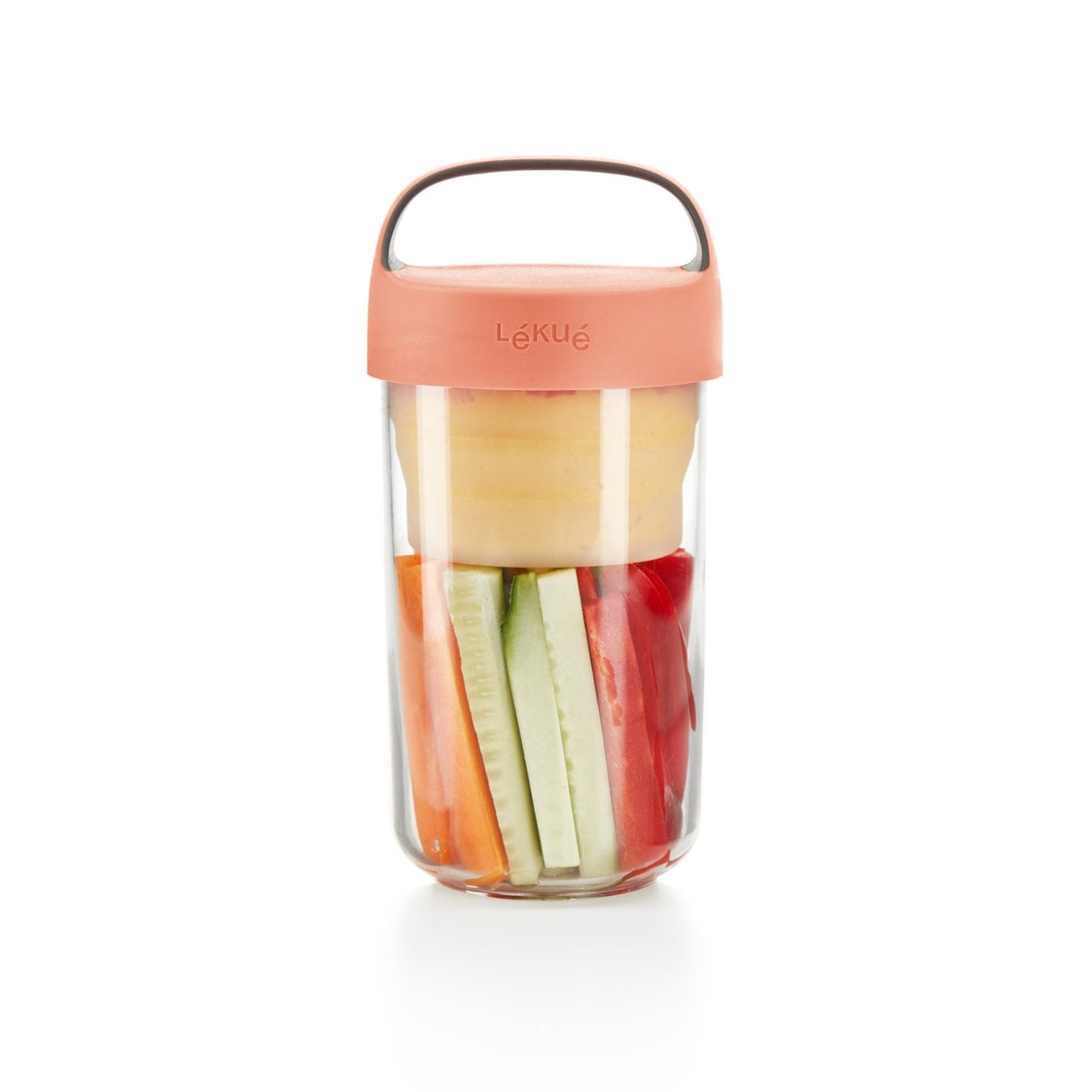 600ml Coral Insulated Jar To Go - Leak-Proof & BPA-Free Portable Food Container for Lunch, Meal Prep, Picnics & Outdoor Activities