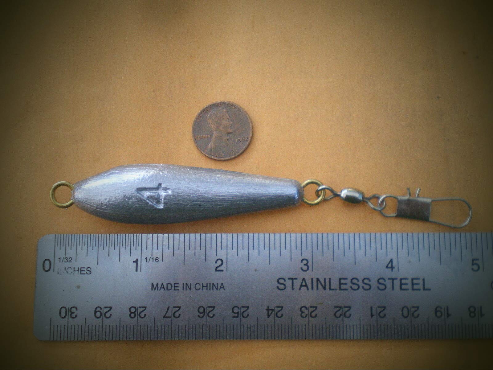 15 in Line Trolling Fishing Weights - 4 Oz Sinkers with Swivel for Saltwater & Freshwater Fishing
