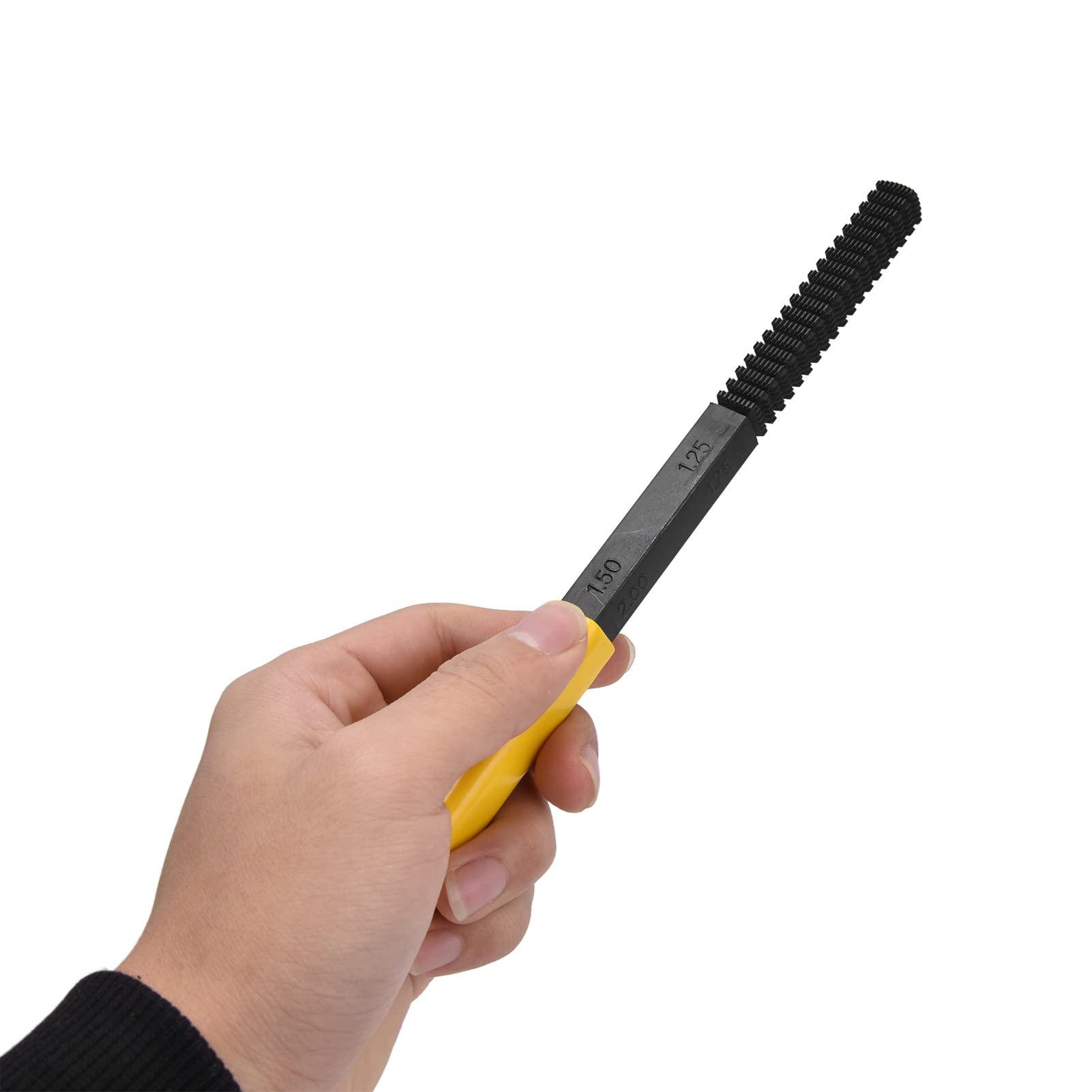 Cyrank Metric Thread File - Screw Thread Repair & Restoration Tool with Detachable Handle - Perfect for Automotive, Plumbing, and DIY Projects