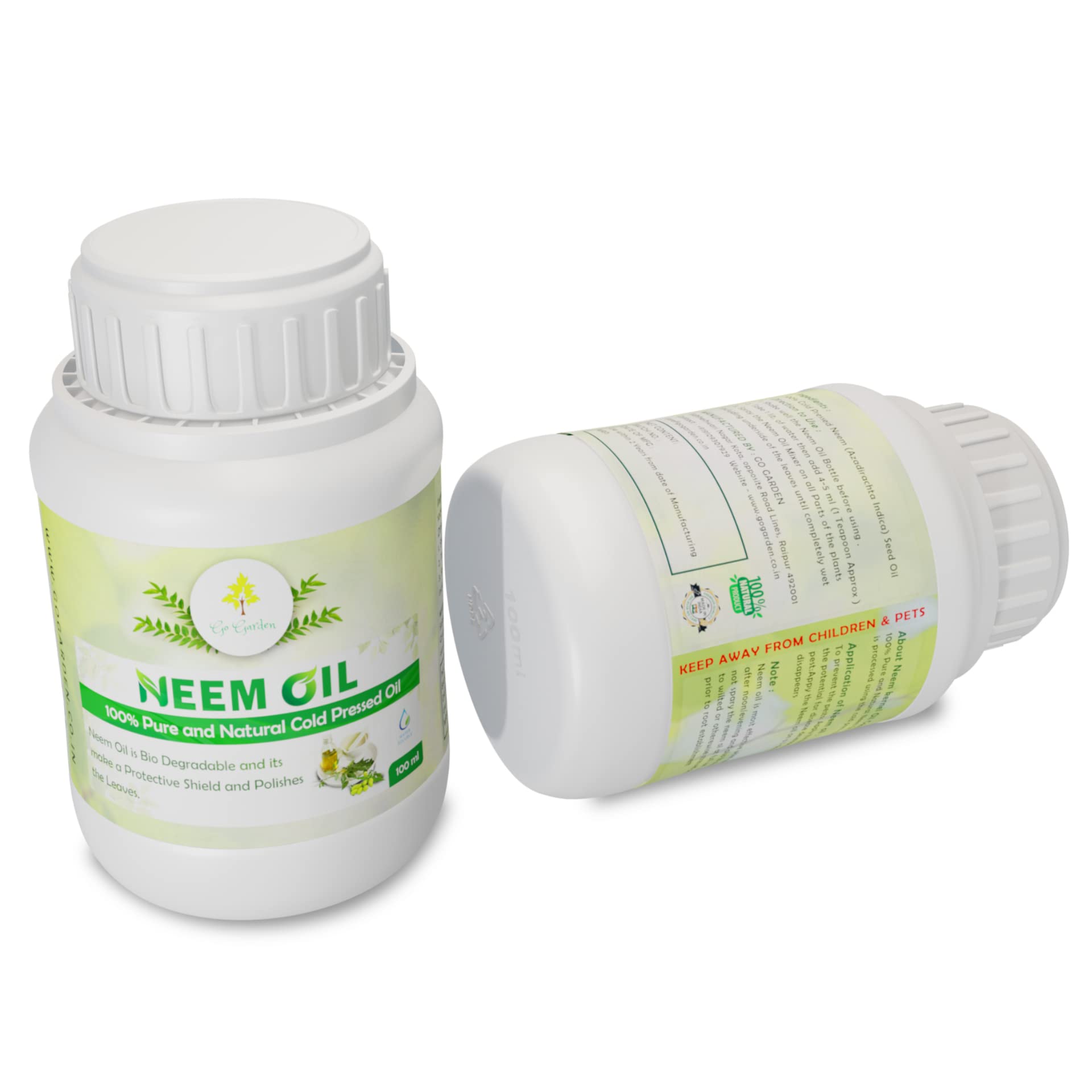 Organic Cold-Pressed Neem Oil for Plants - 100% Pure Water Soluble Neem Oil Concentrate for Indoor & Outdoor Plants - Natural Pest Control for Aphids, Spider Mites & Whiteflies - Promotes Healthy Plant Growth - Ideal for Home Gardening, Flowers, Vegetables & Houseplants (100ml) - Perfect for Organic Gardening & Eco-Friendly Pest Management