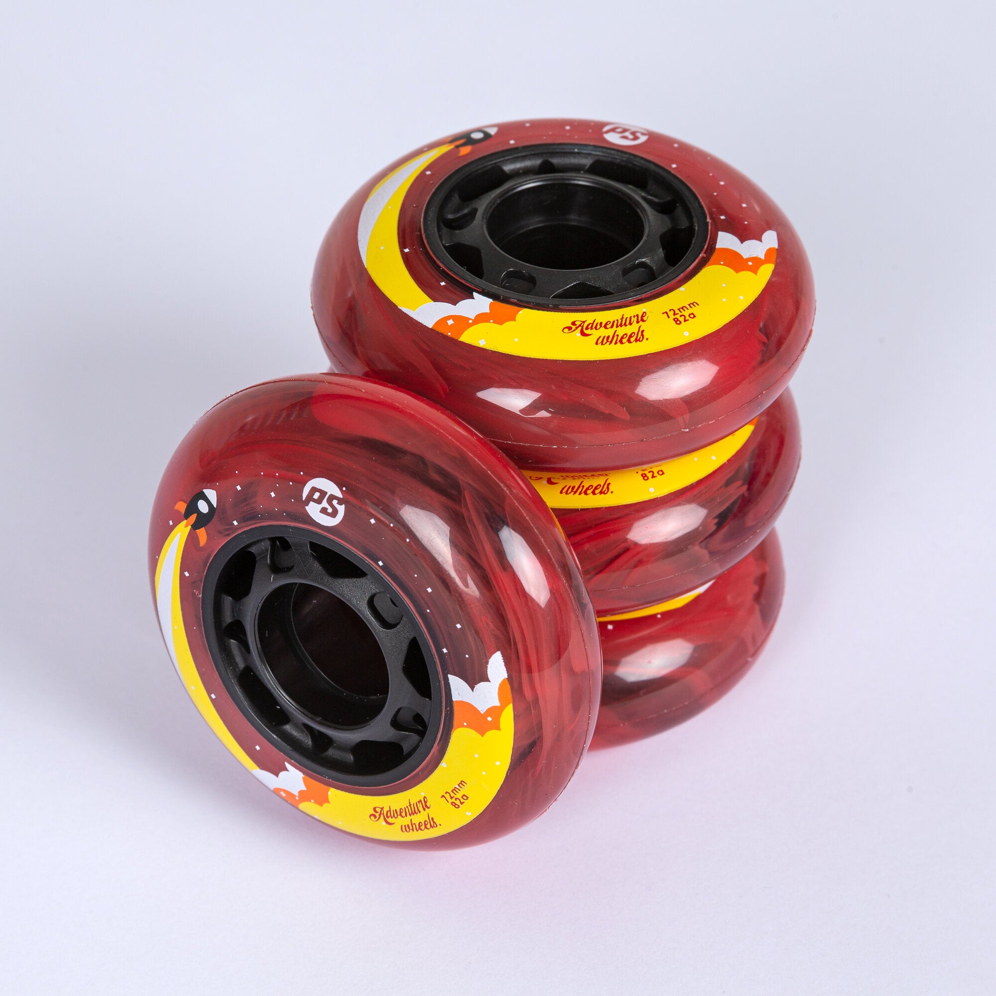 Adventure 72/82A Wheels - 4 Pack Set for Skateboards, Longboards & Cruisers - Perfect for Smooth Rides on Streets and Parks