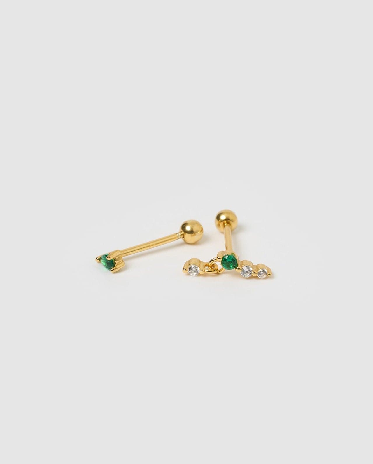 Izoa Green Bindi Stud - Traditional Indian Forehead Jewelry for Weddings, Festivals & Cultural Events