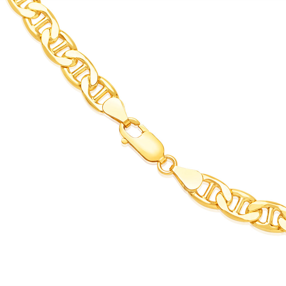 9ct Yellow Gold Silver Filled Anchor 170 Gauge 55cm Chain Necklace for Women - Perfect for Layering, Everyday Wear & Special Occasions