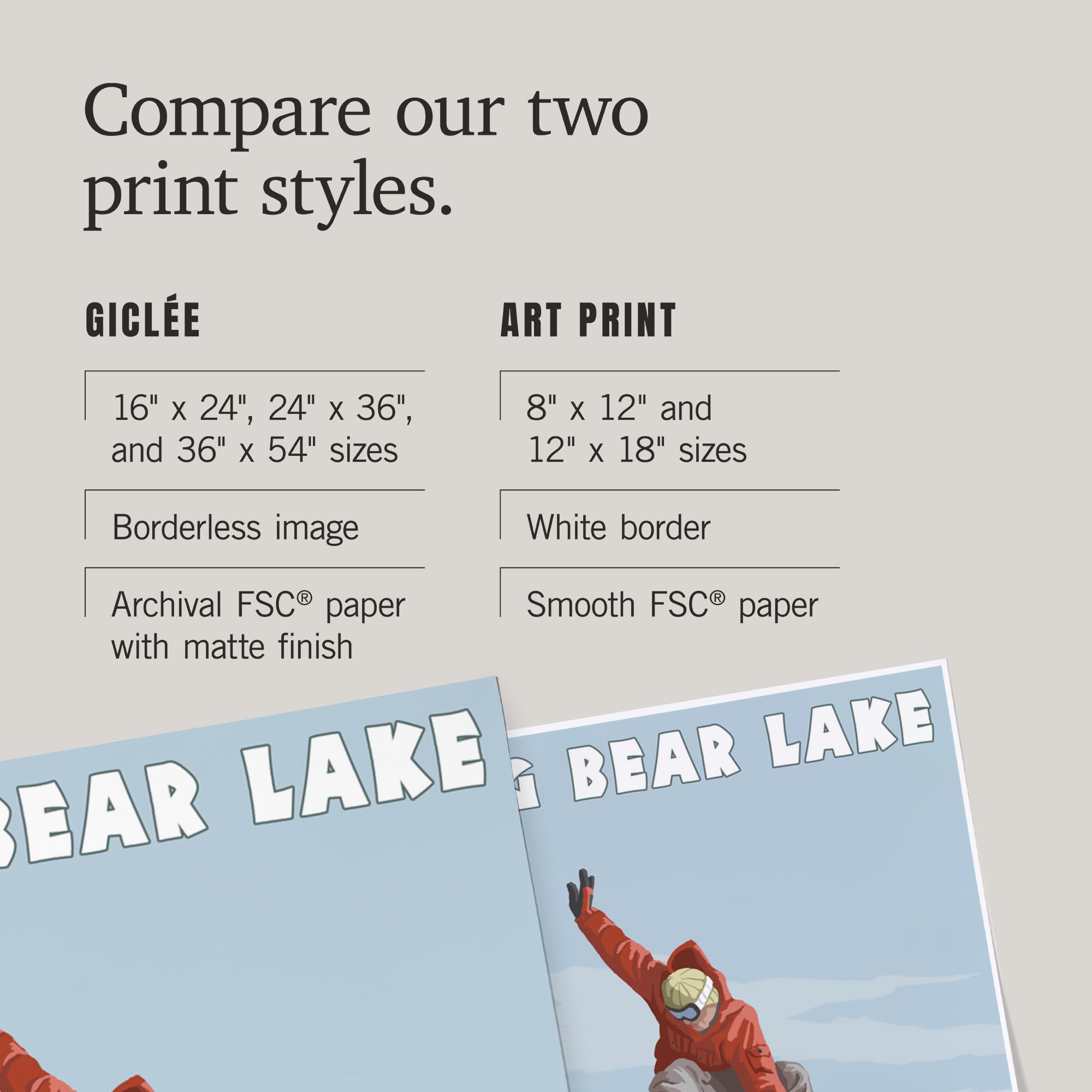 Lantern Press 16x24 Inch Giclee Art Print - Big Bear Lake California Snowboarder Jumping Action - Wall Decor for Living Room, Bedroom & Office