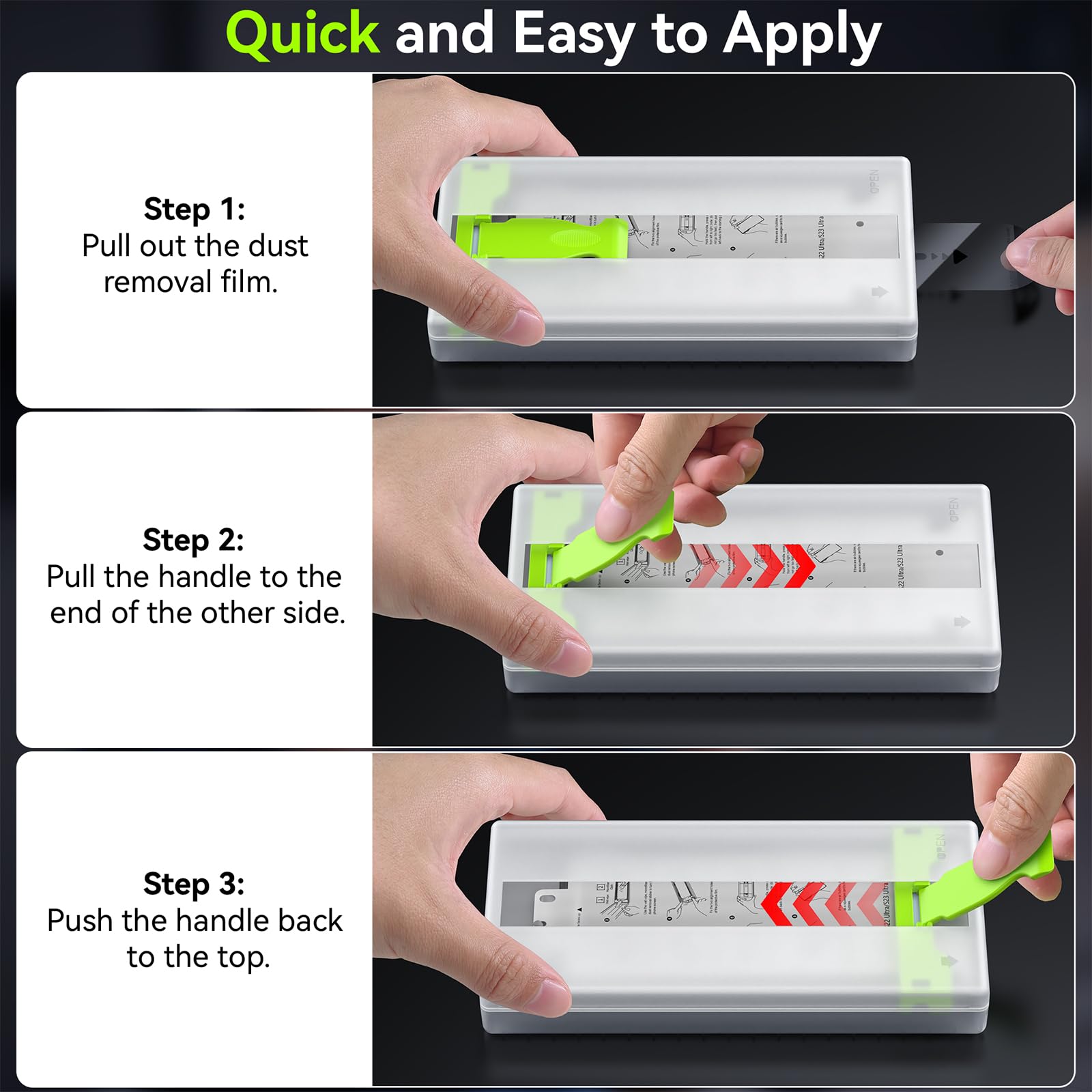 Esanik 2 Pack Matte Screen Protector for Samsung Galaxy S24 Ultra - Anti Glare, 7H PET Film, Full Coverage, Fingerprint ID Compatible, Auto-Alignment & Dust Removal - Perfect for Office, Gaming & Outdoor Use