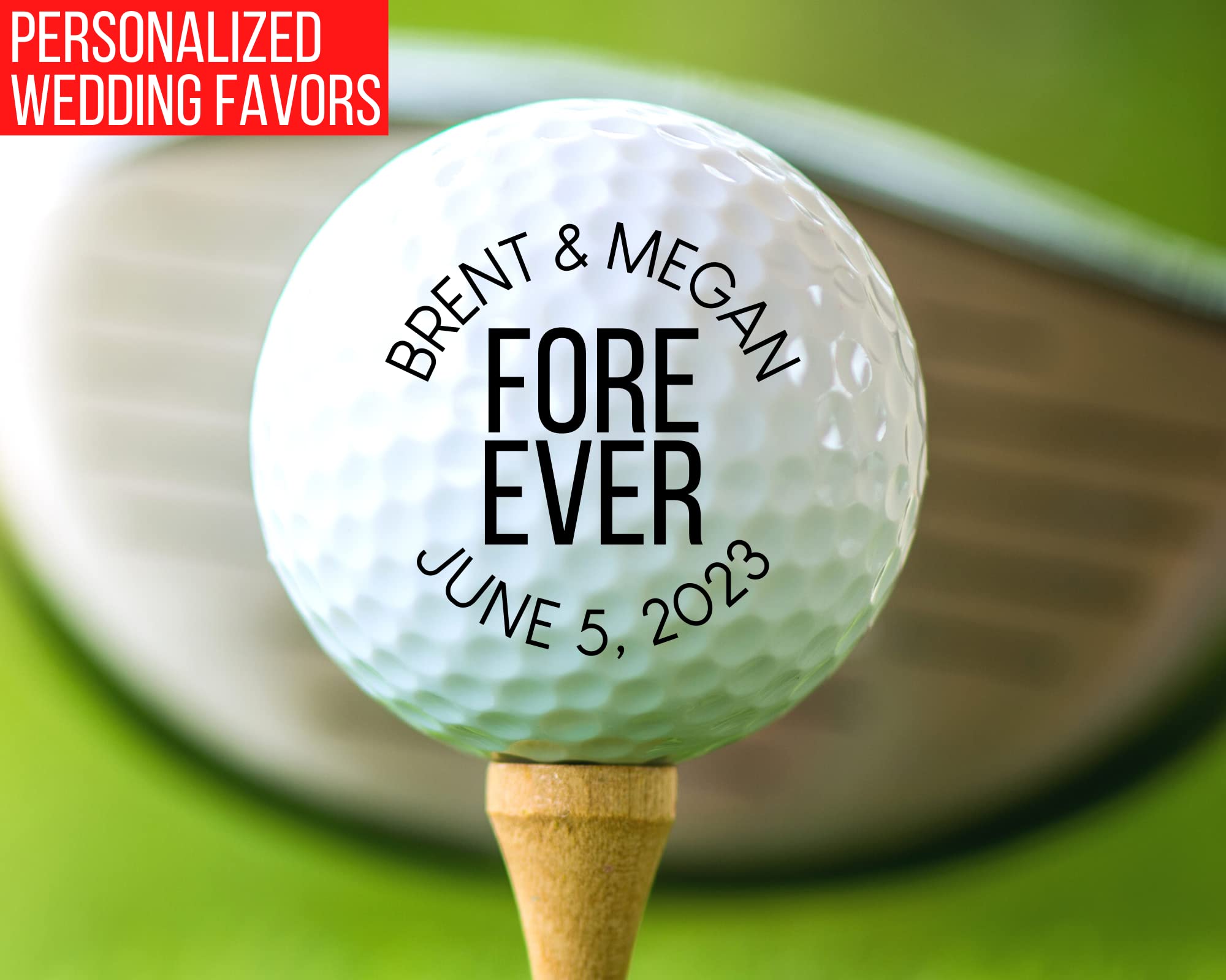 Custom Personalized Golf Balls Wedding Favors for Guests - Bulk 50 Pack - Unique Golf Ball Wedding Gifts for Bridal Party & Reception - Perfect for Golf-Themed Weddings, Bridal Showers & Anniversary Celebrations