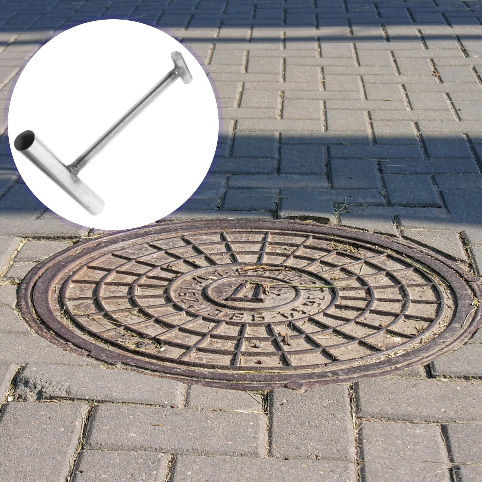 Healifty Heavy Duty Stainless Steel Wheel Pin Puller - Drain Cover Hooks, Manhole Cover Lifter & Boot Hooks - Durable Lifting Tool for Sewer Grates, Volume Gates & Utility Access - Perfect for Plumbing, Construction & Municipal Maintenance