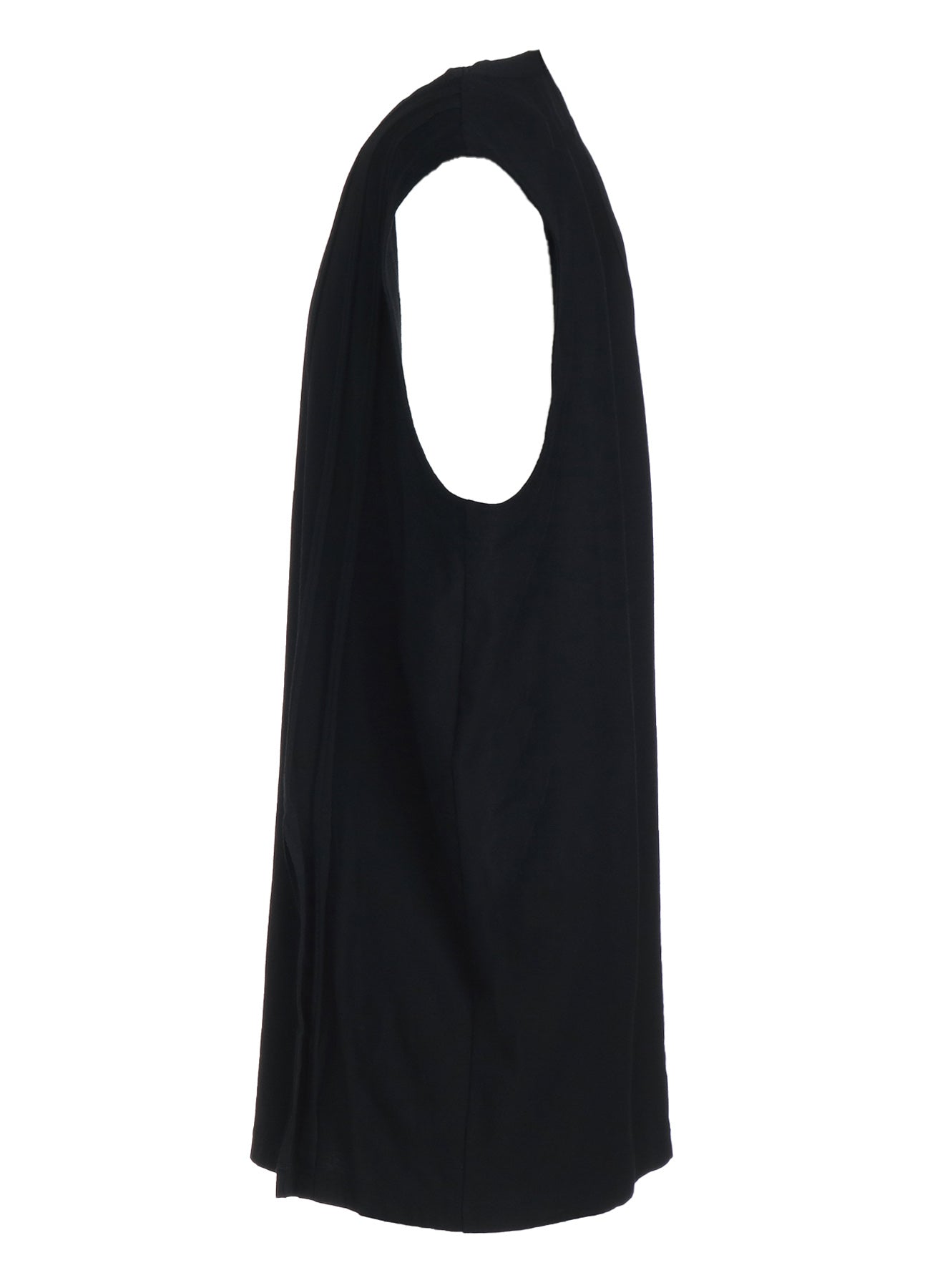 Soft Cotton Jersey Vertically Grafted Sleeveless Top with Hem Slit - Women's Casual Summer Tank Top for Beach, Travel & Everyday Wear