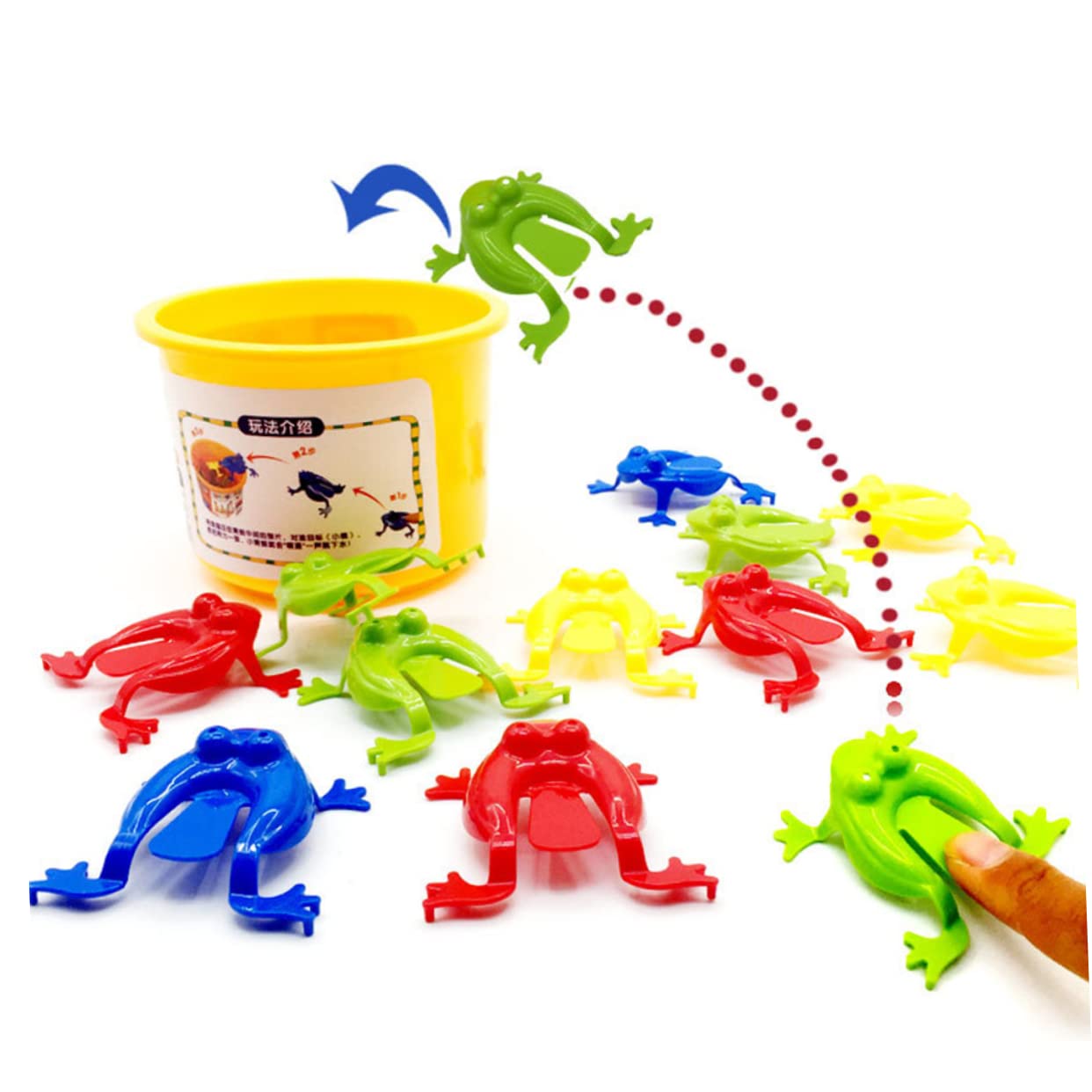 12pcs Mini Doll Accessories Set - Easter Party Favors, Finger Jumping Toys, Sockem Bobbers & Clockwork Frog for Kids - Fun Novelty Toys for Girls, Parent-Child Playtime & Birthday Gifts