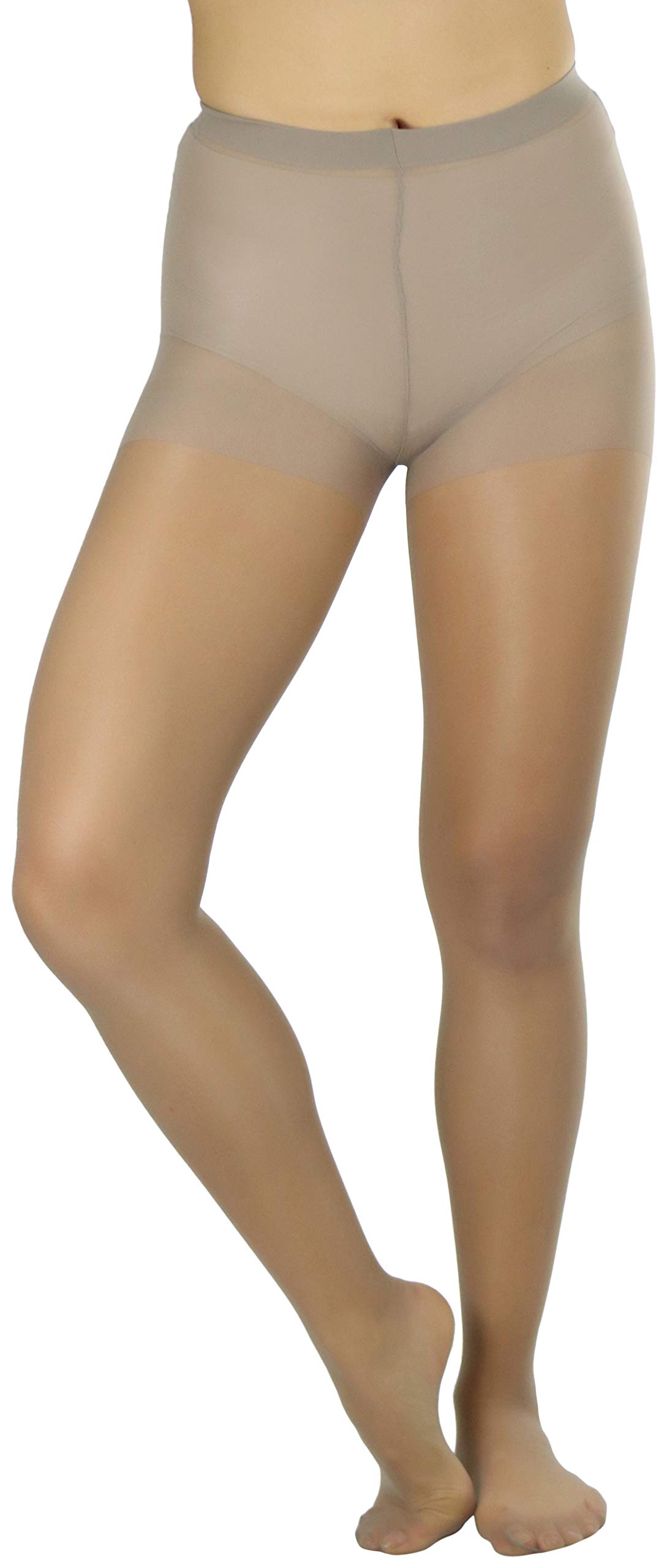 ToBeInStyle Women's Control Top Sheer Footed Pantyhose - Slimming Tights for Work, Dress & Everyday Wear - Comfortable Hosiery Stockings for Office, Party & Formal Occasions