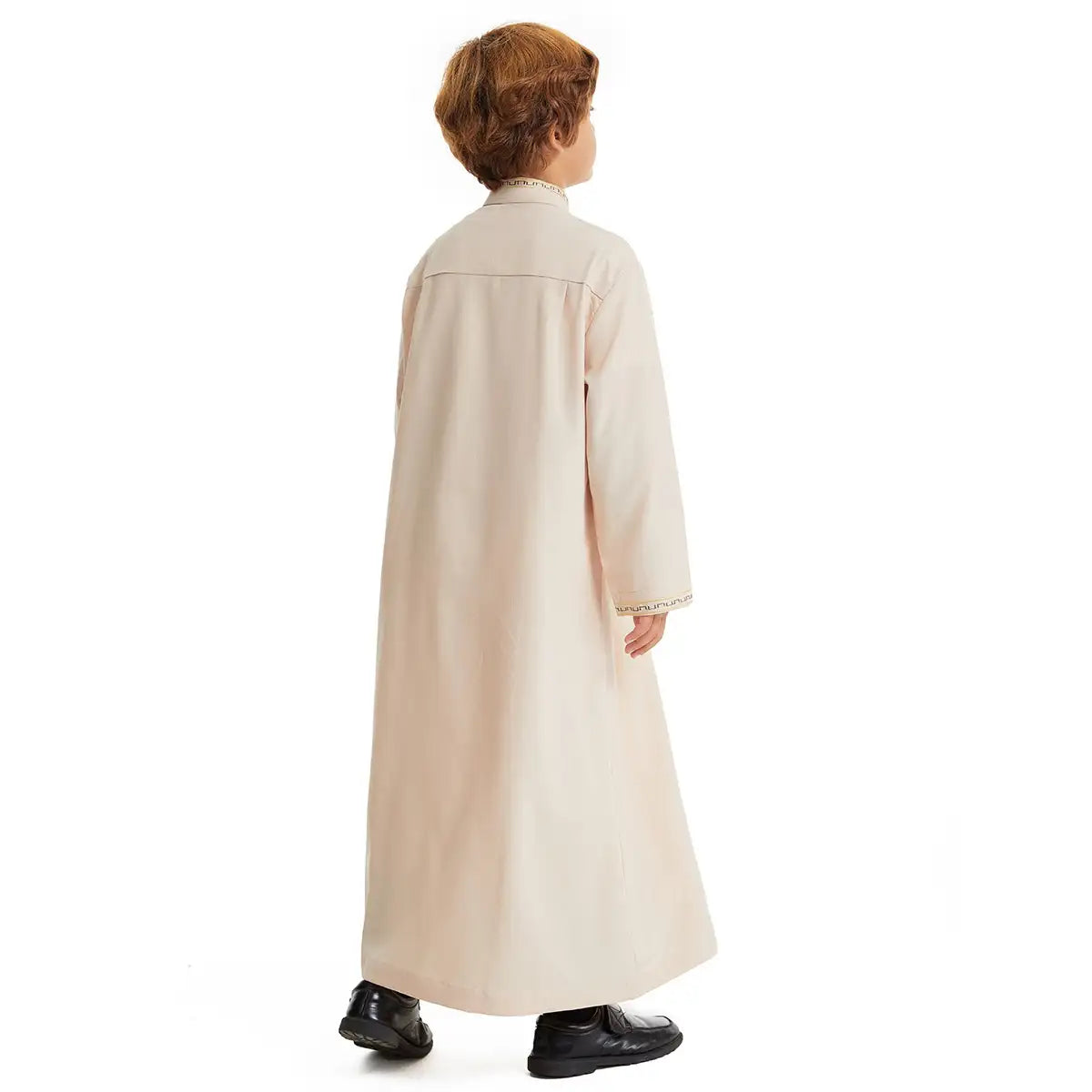 Stylish Middle Eastern Arab Boy Thobe Thawb with Pockets - Perfect for Eid, Weddings & Special Occasions