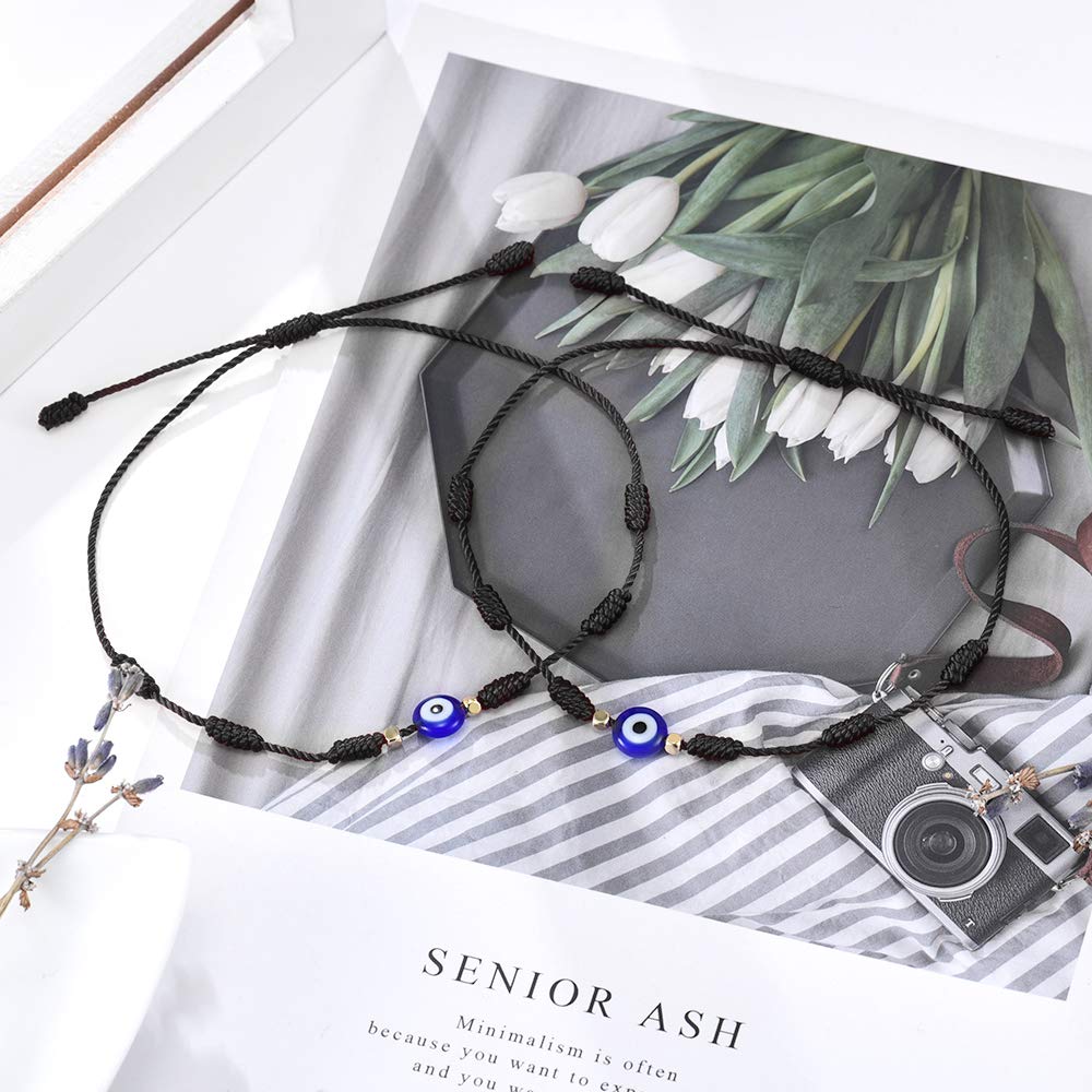 Evil Eye Protection Bracelet - Adjustable 7 Knot Lucky Red String Amulet for Women & Men | Tarsus Ver.3 | Spiritual Jewelry for Good Luck, Positive Energy & Warding Off Negativity | Perfect for Daily Wear, Gifts & Meditation