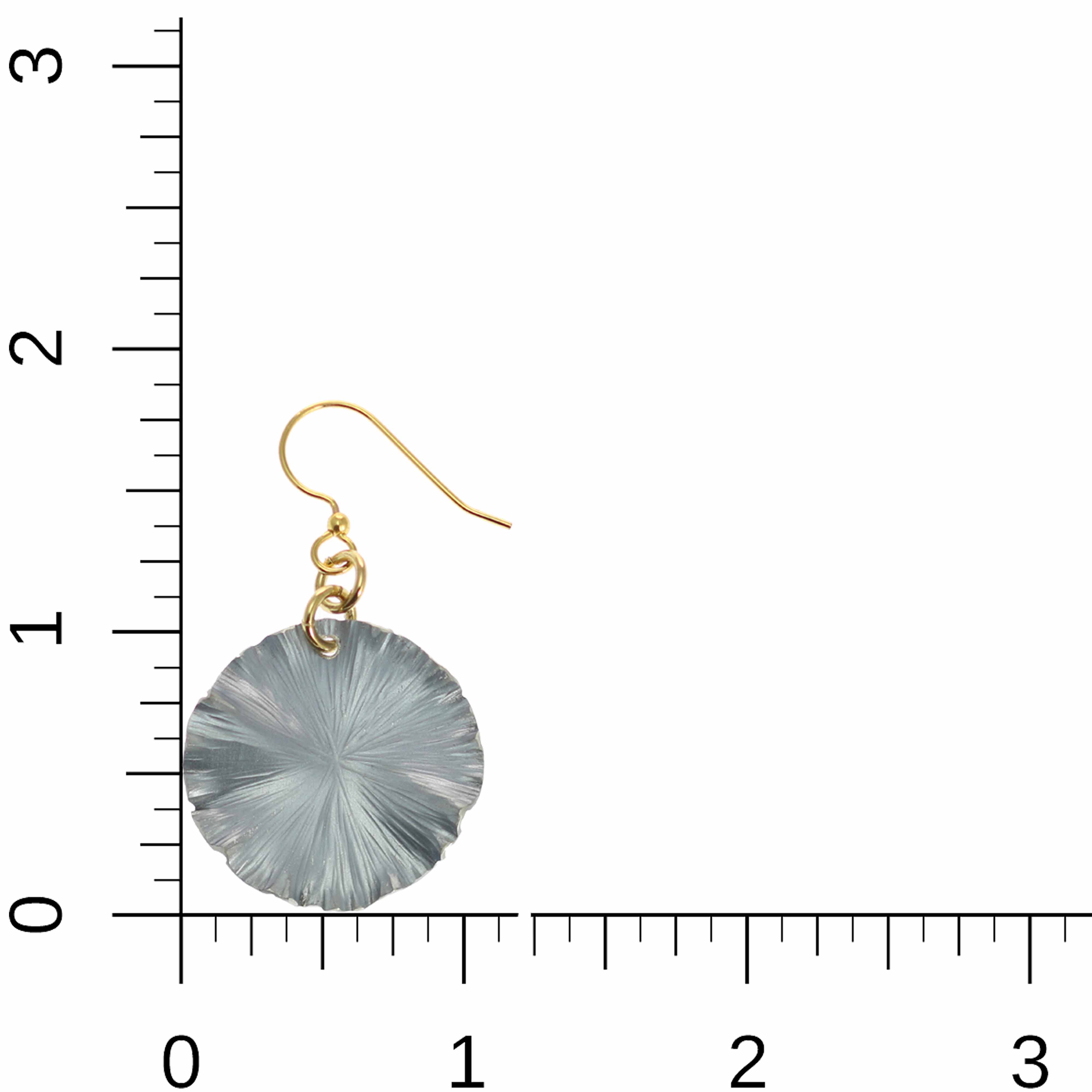 Small Lily Pad Anodized Aluminum Pewter Gray Leaf Earrings - Lightweight Dangle Earrings for Women, Nature-Inspired Jewelry for Everyday Wear & Special Occasions