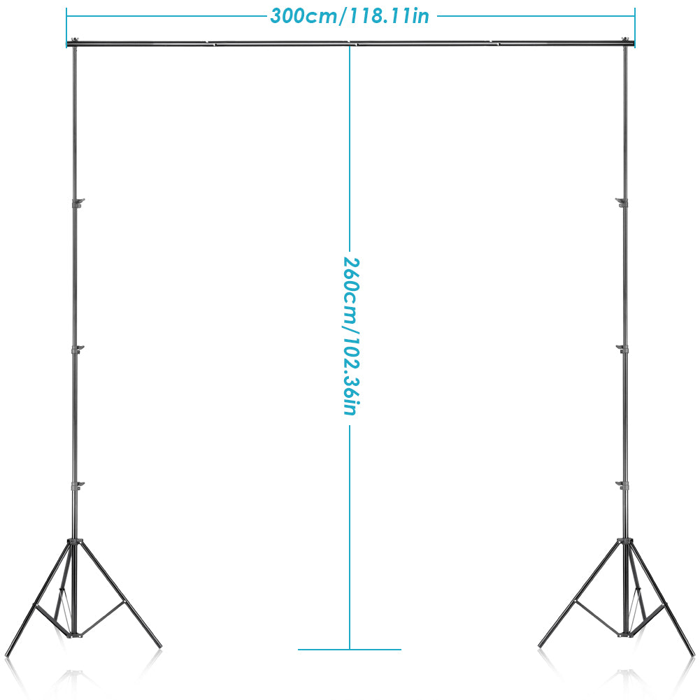 NEEWER 5x7ft / 1.5x2m Photo Video Studio Backdrop Kit with Stand - Durable Polyester Fabric for Photography, YouTube Videos, Live Streaming & Portrait Backgrounds